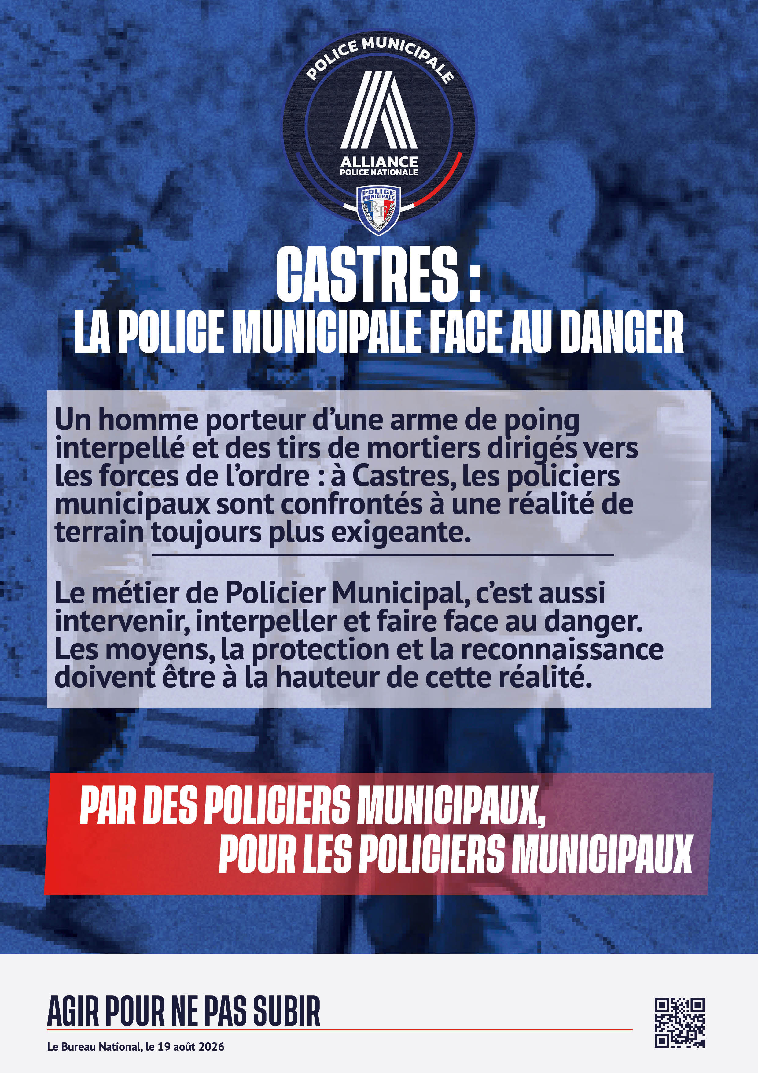 CASTRES : LA POLICE MUNICIPALE FACE AU DANGER