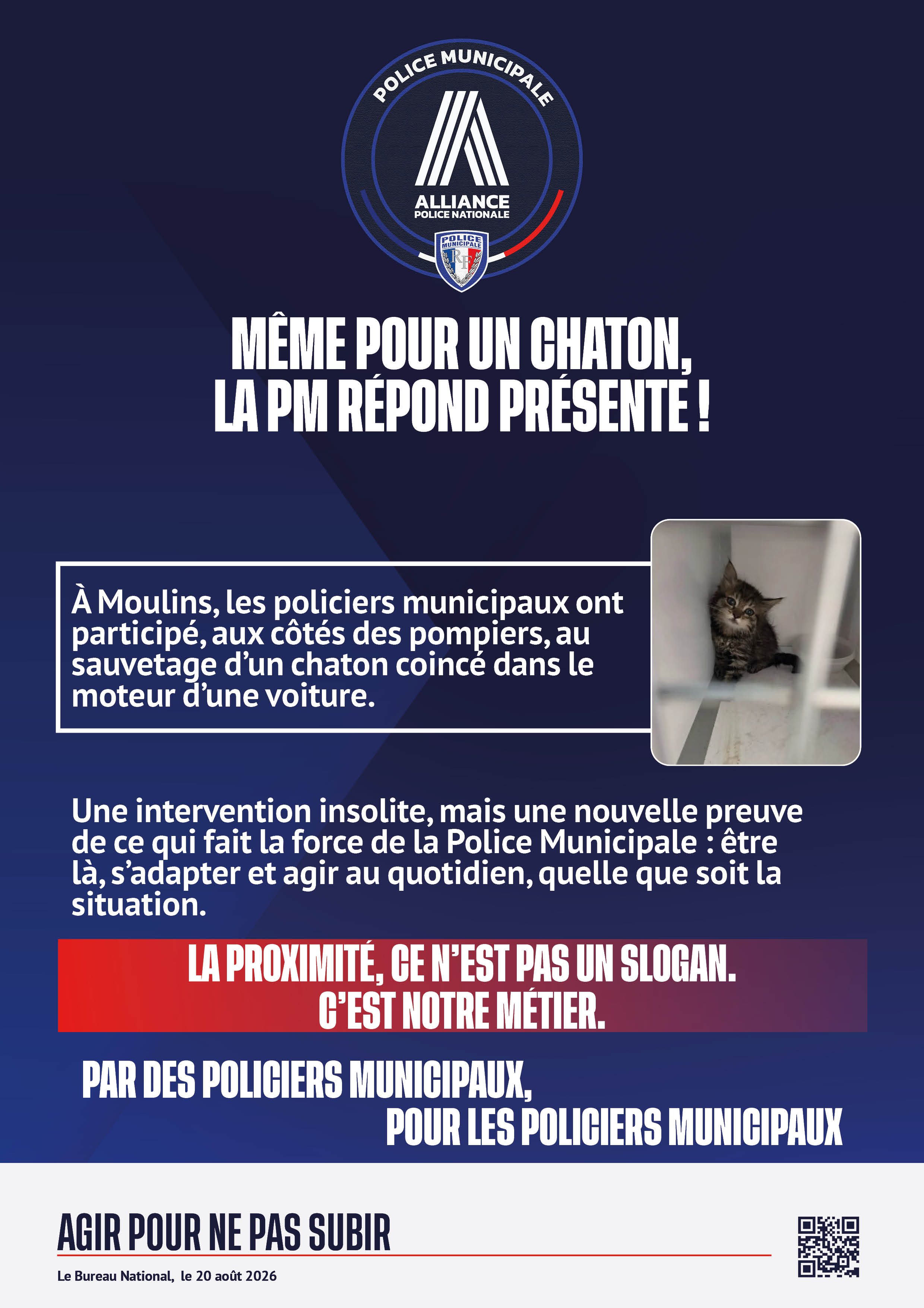 MÊME POUR UN CHATON, LA PM RÉPOND PRÉSENTE !
