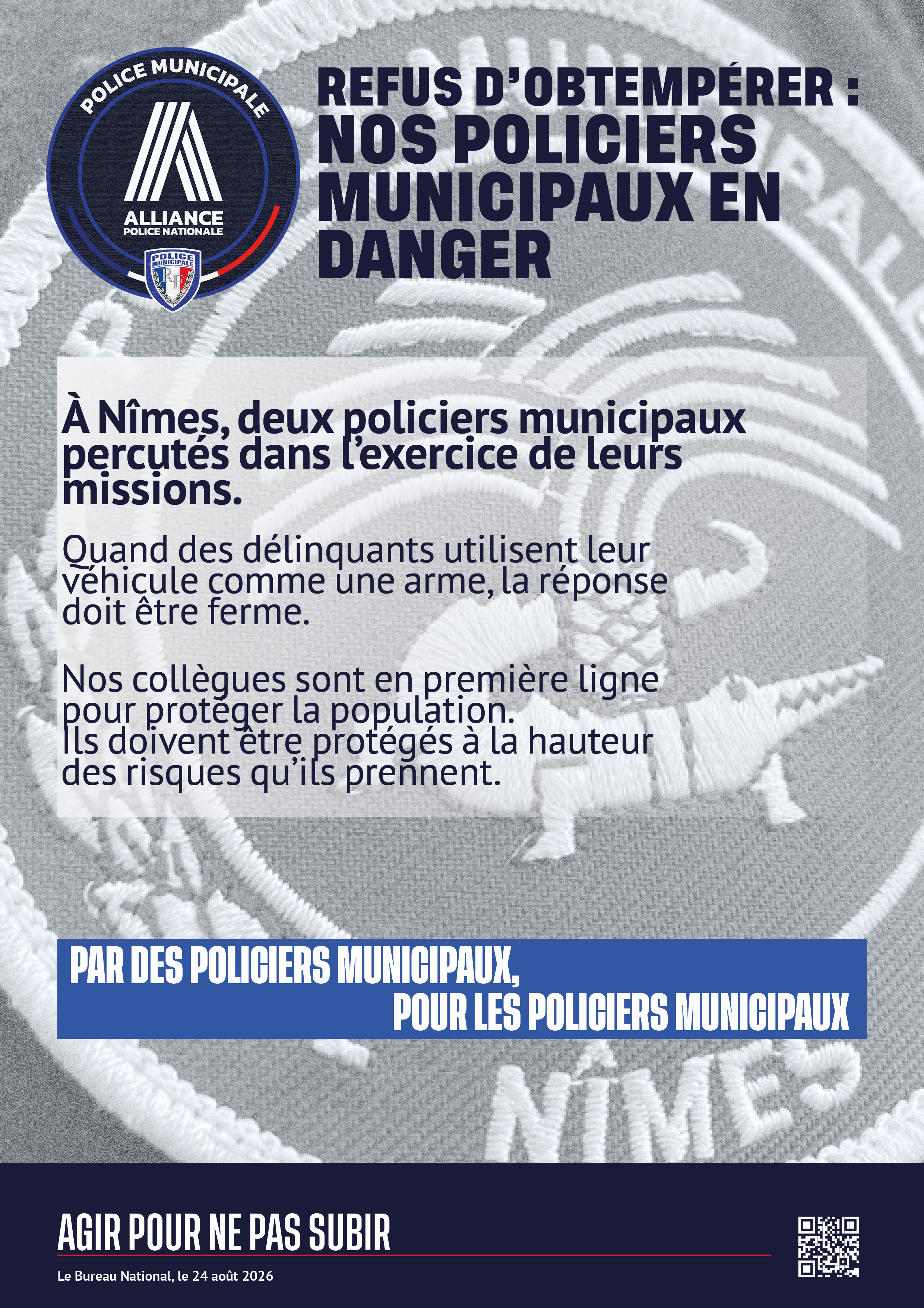 Nîmes : refus d'obtempérer, nos policiers en danger.