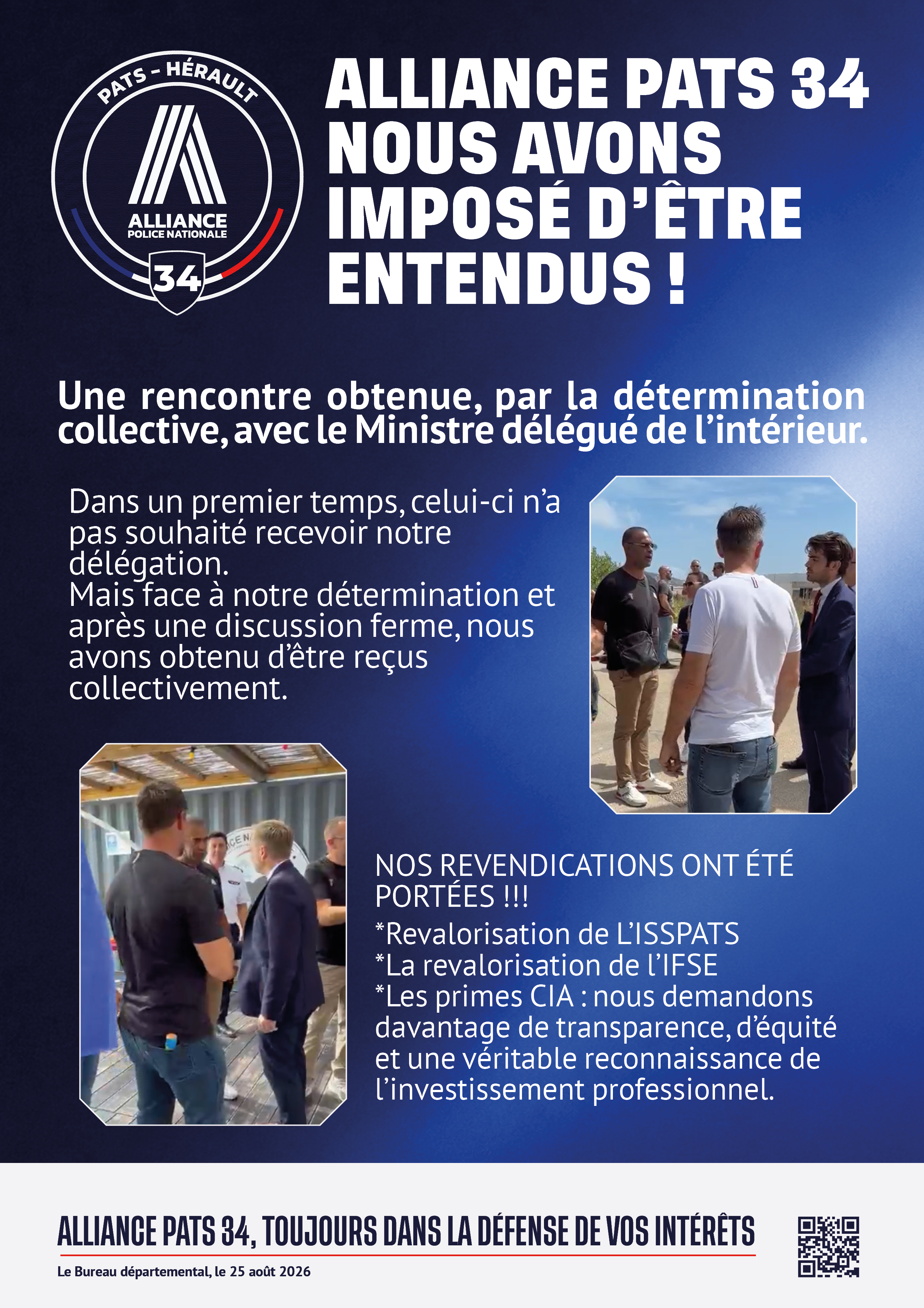 PATS 34 nous avons imposé d'être entendu par le ministre délégué
