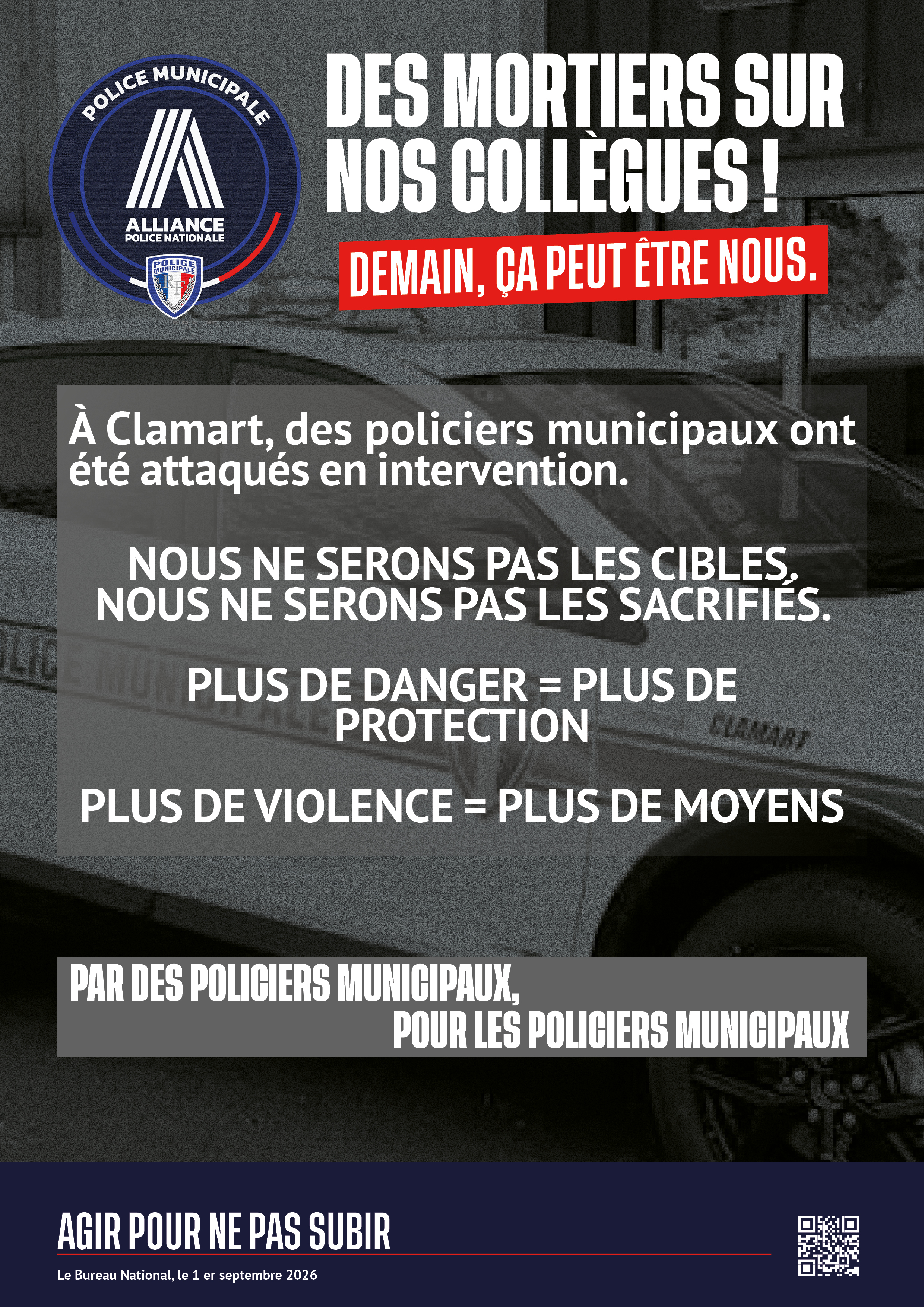 Clamart : des mortiers sur nos collègues