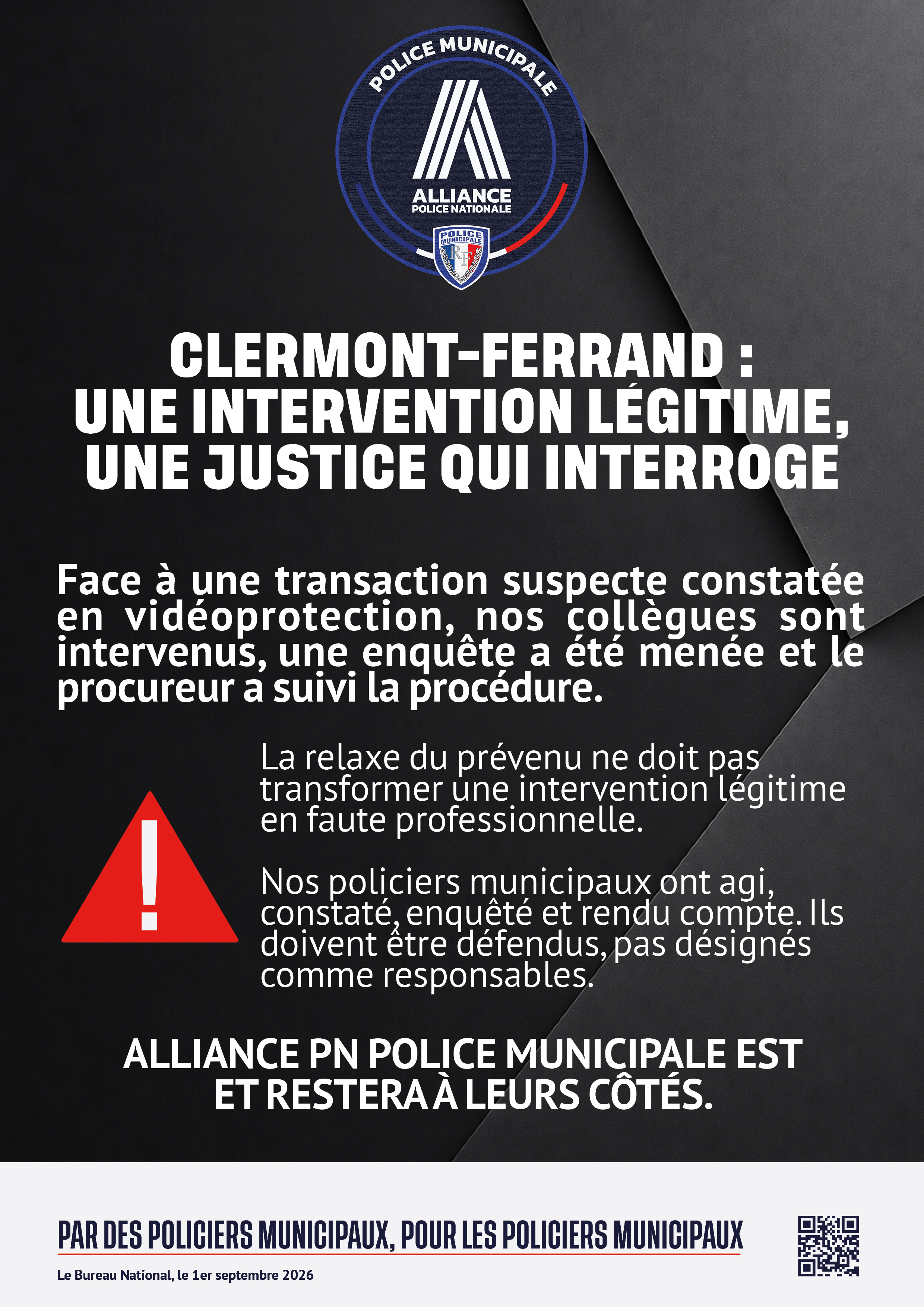 Clermont Ferrand : une intervention légitime, une justice qui interroge.