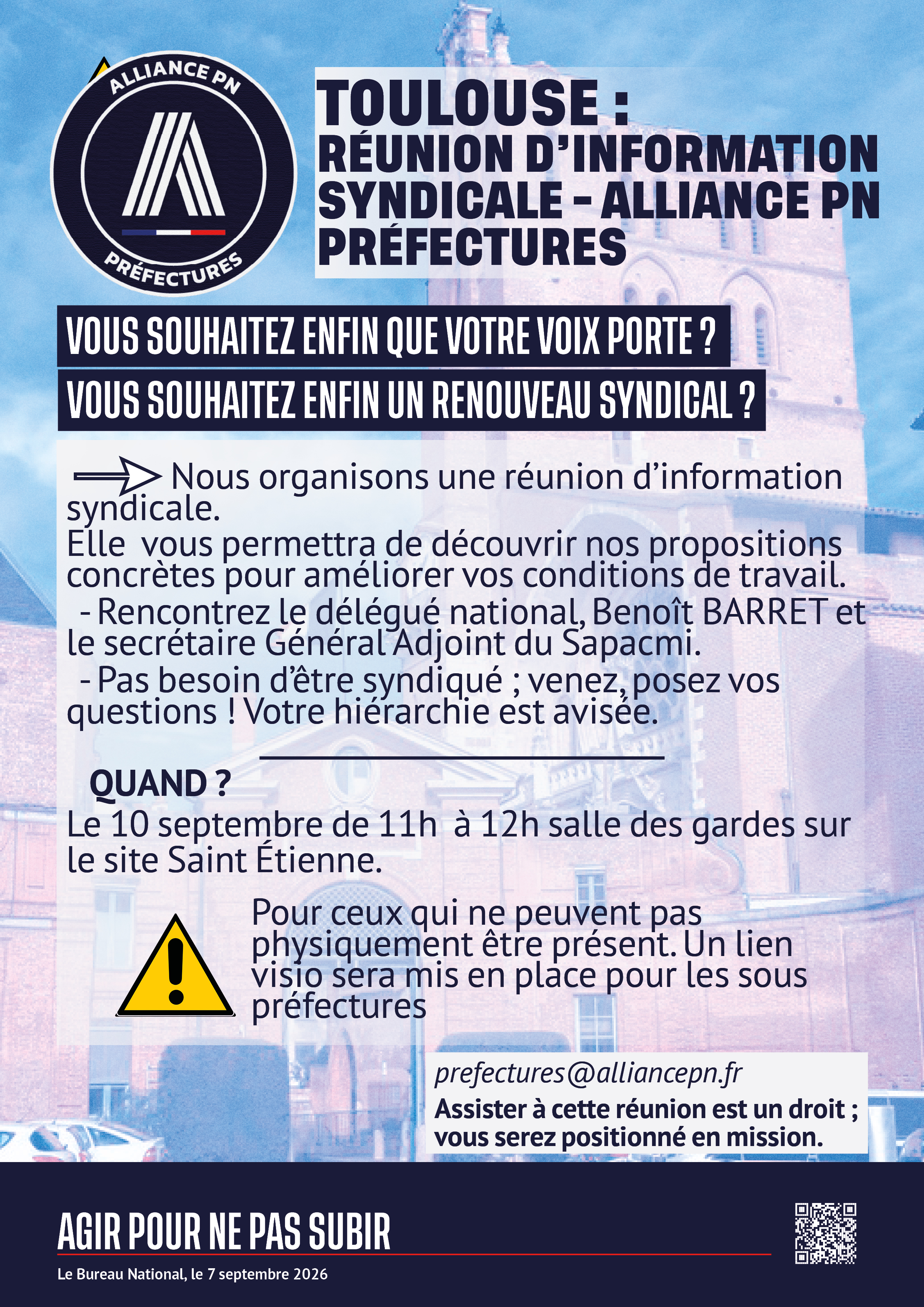 Toulouse : réunion d'info syndicale