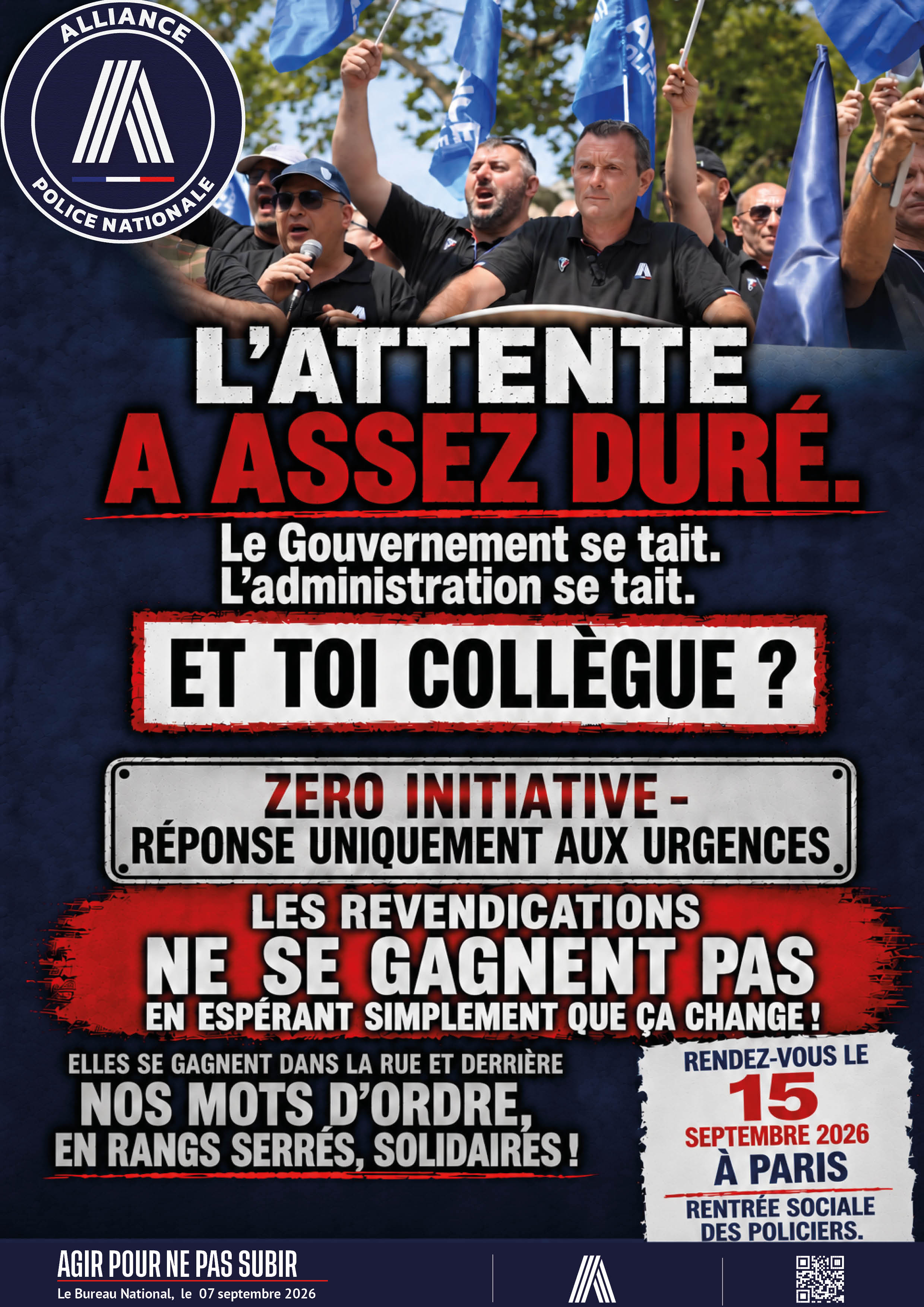 L’ATTENTE A ASSEZ DURÉ.