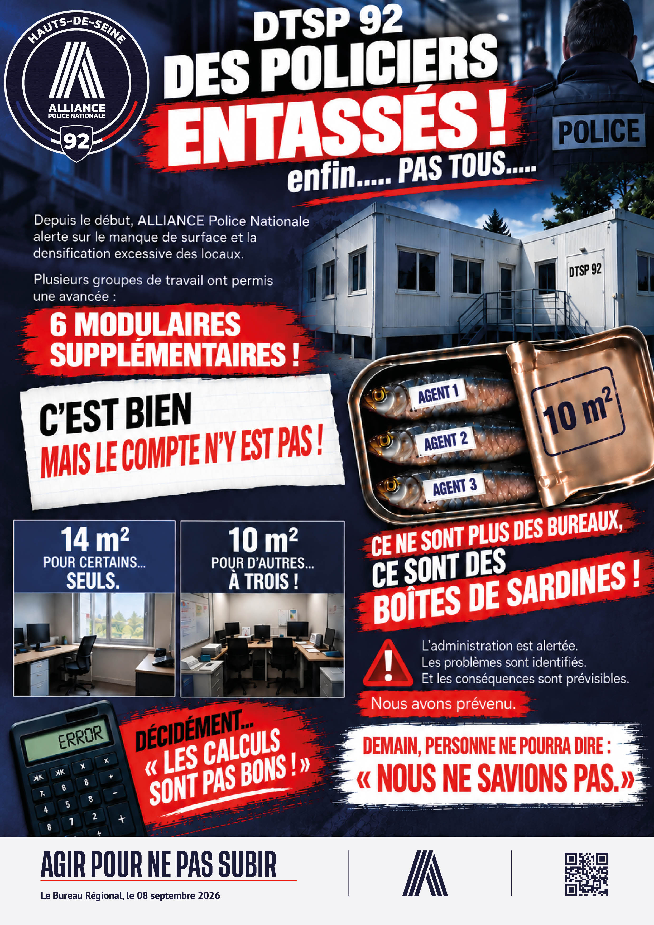 DTSP 92 DES POLICIERS ENTASSÉS ! enfin..... PAS TOUS.....