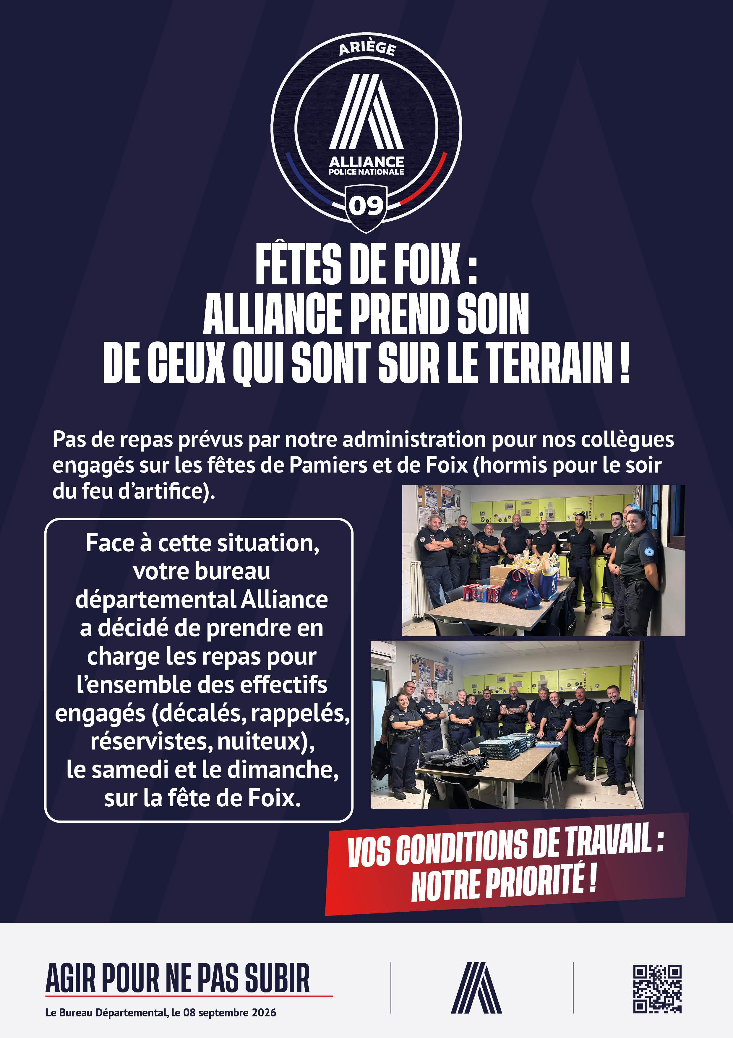 FÊTES DE FOIX : ALLIANCE PREND SOIN DE CEUX QUI SONT SUR LE TERRAIN !