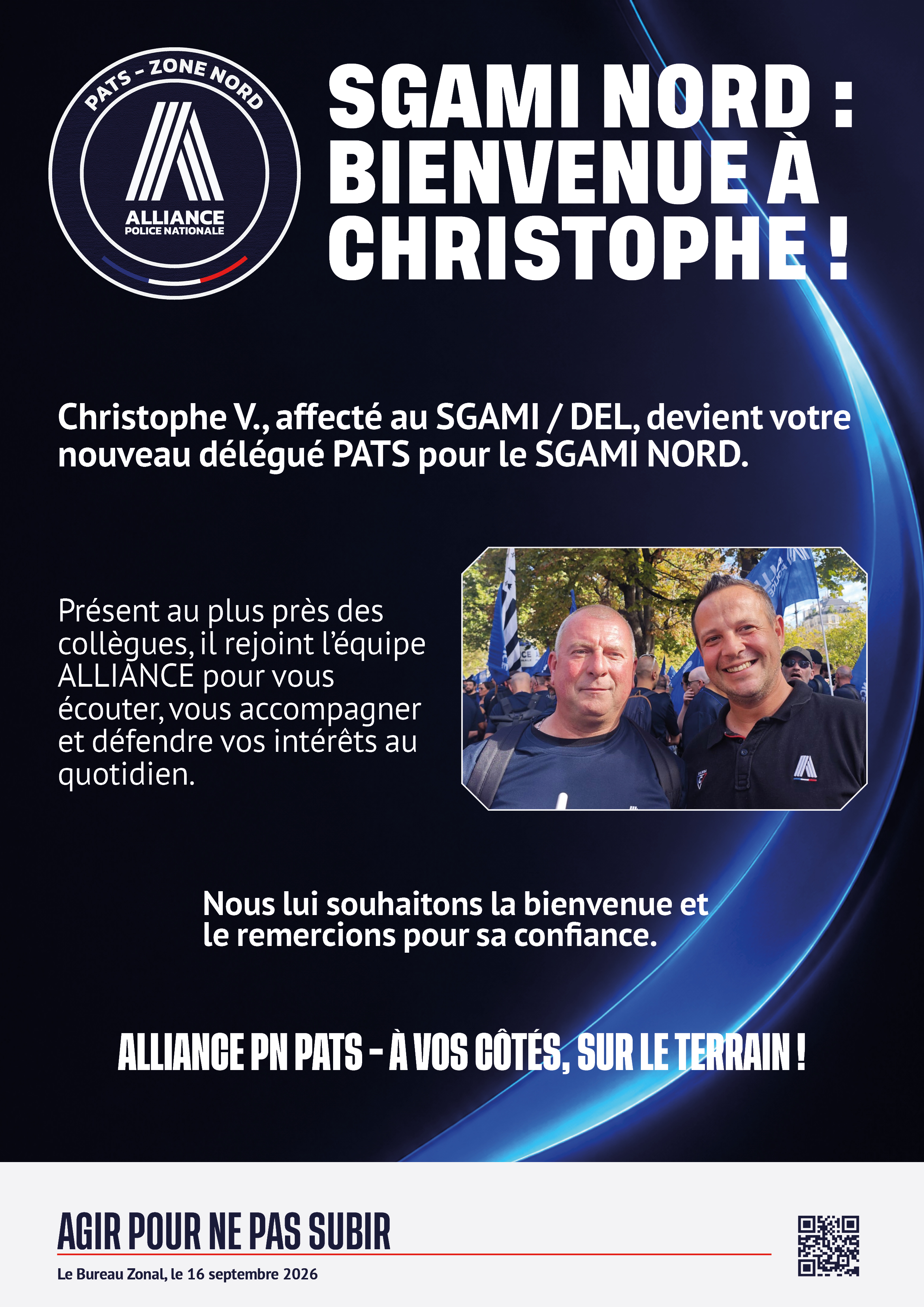 SGAMI NORD : bienvenue à Christophe !
