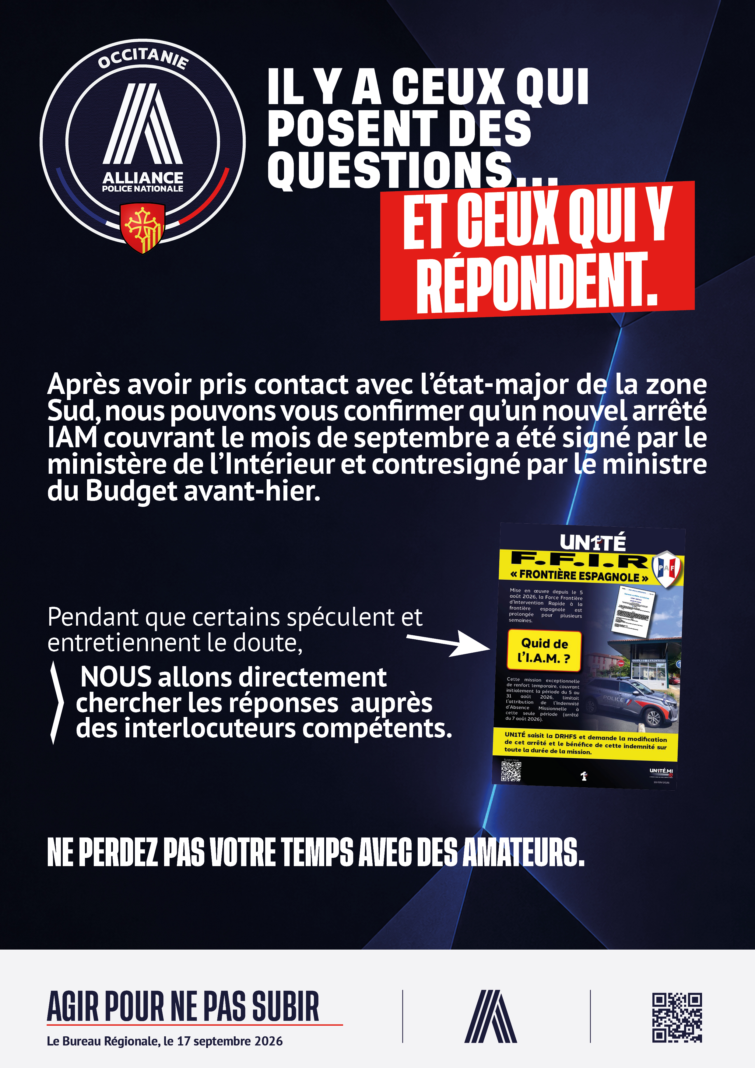 Il y a ceux qui posent des questions... et ceux qui y répondent.