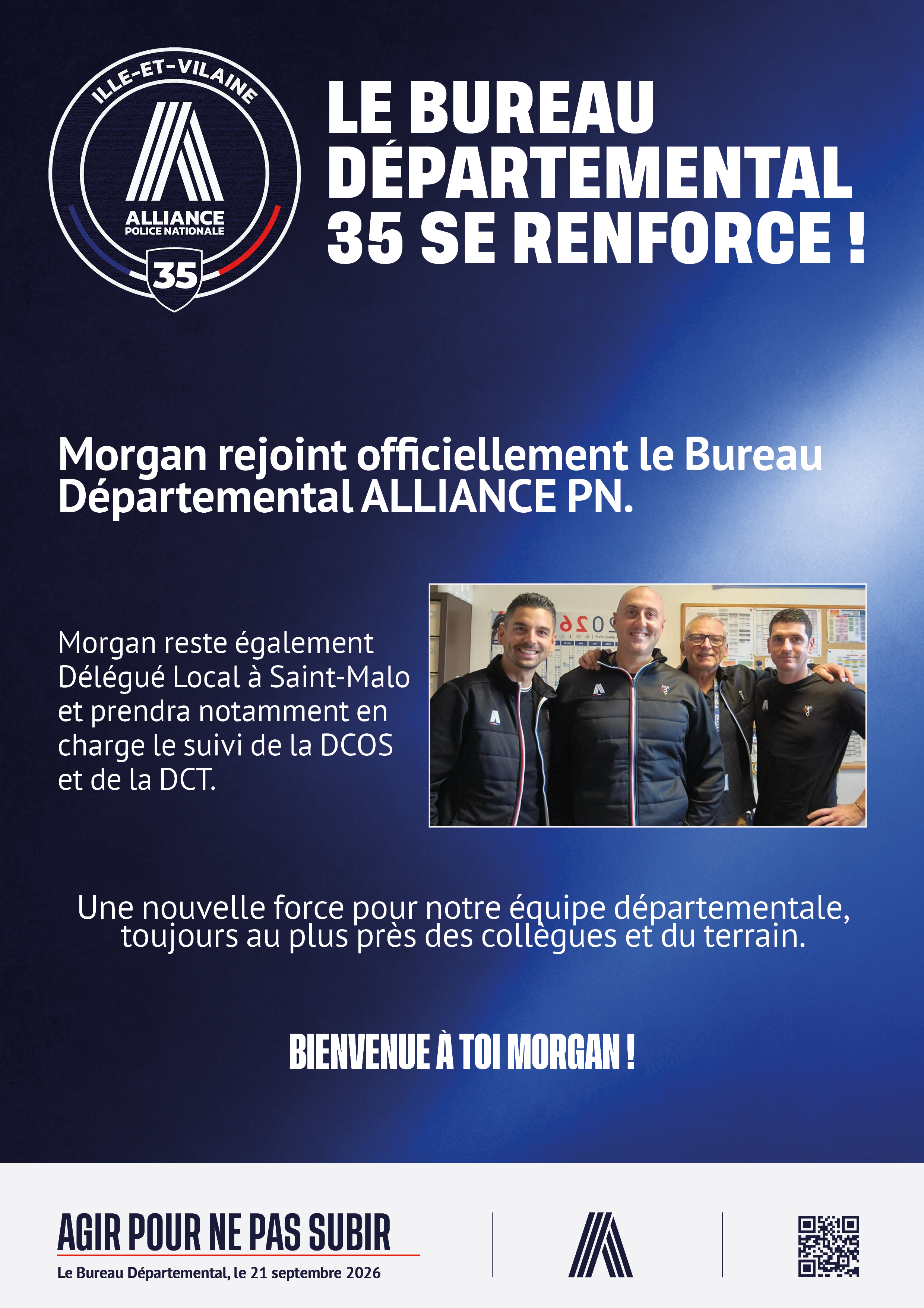 Le bureau départemental 35 se renforce !