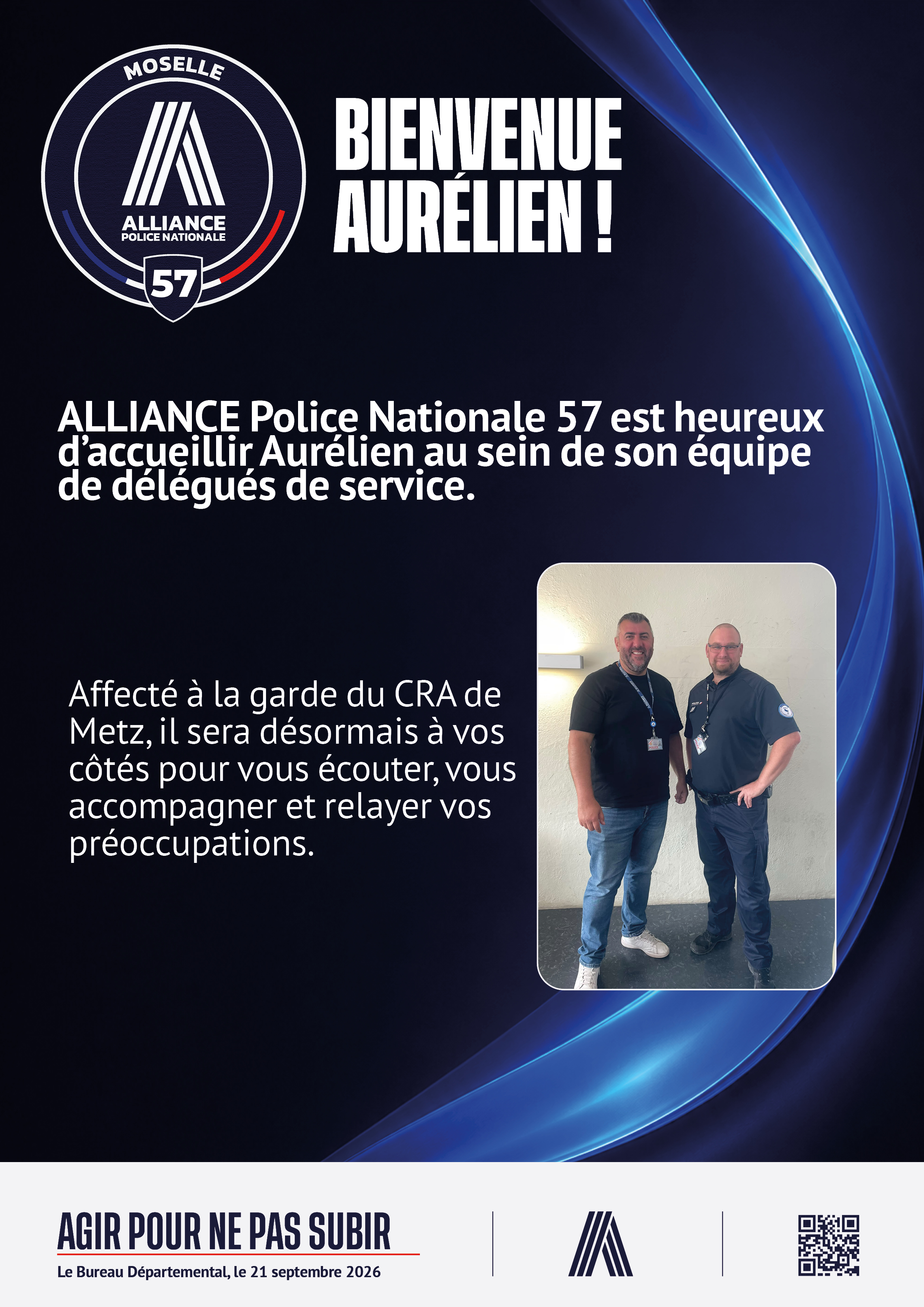 Bureau départemental 57 : bienvenue Aurélien !