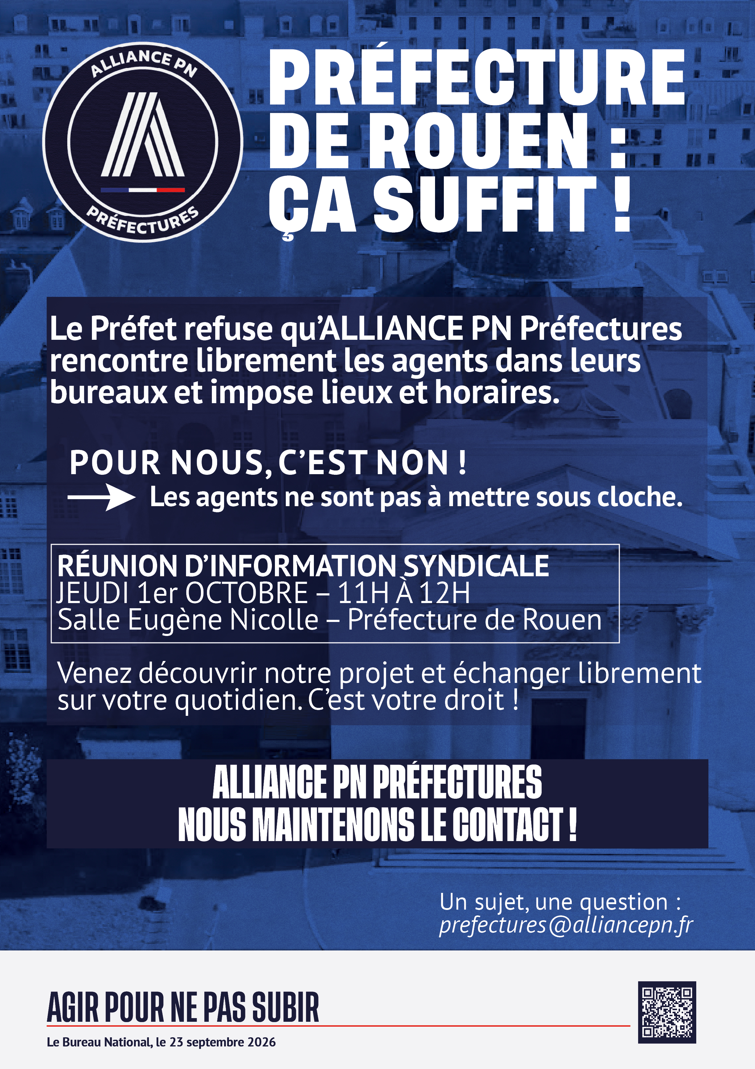 Préfecture de Rouen : ça suffit !