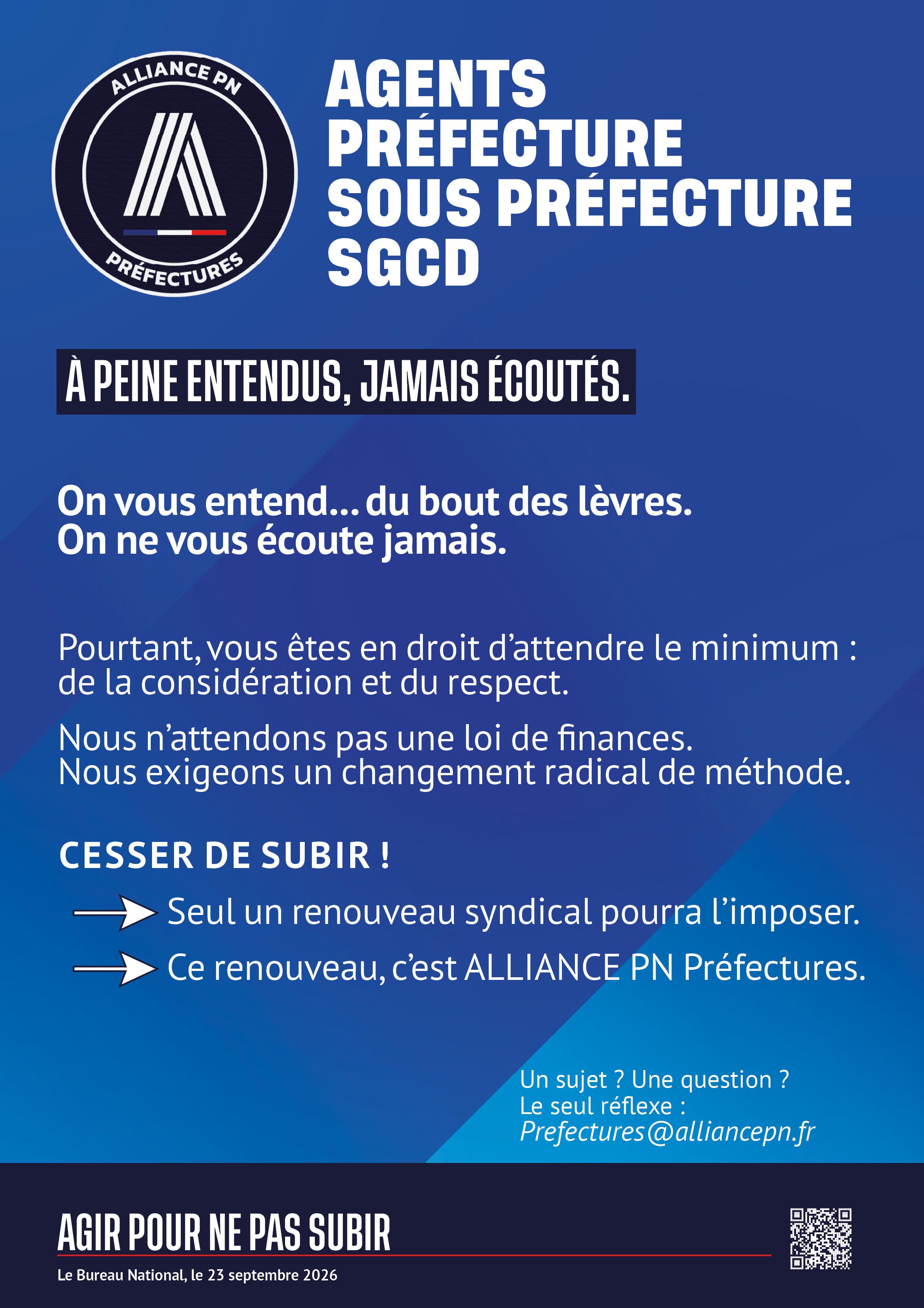 AGENTS Préfecture / sous-Préfecture SGCD