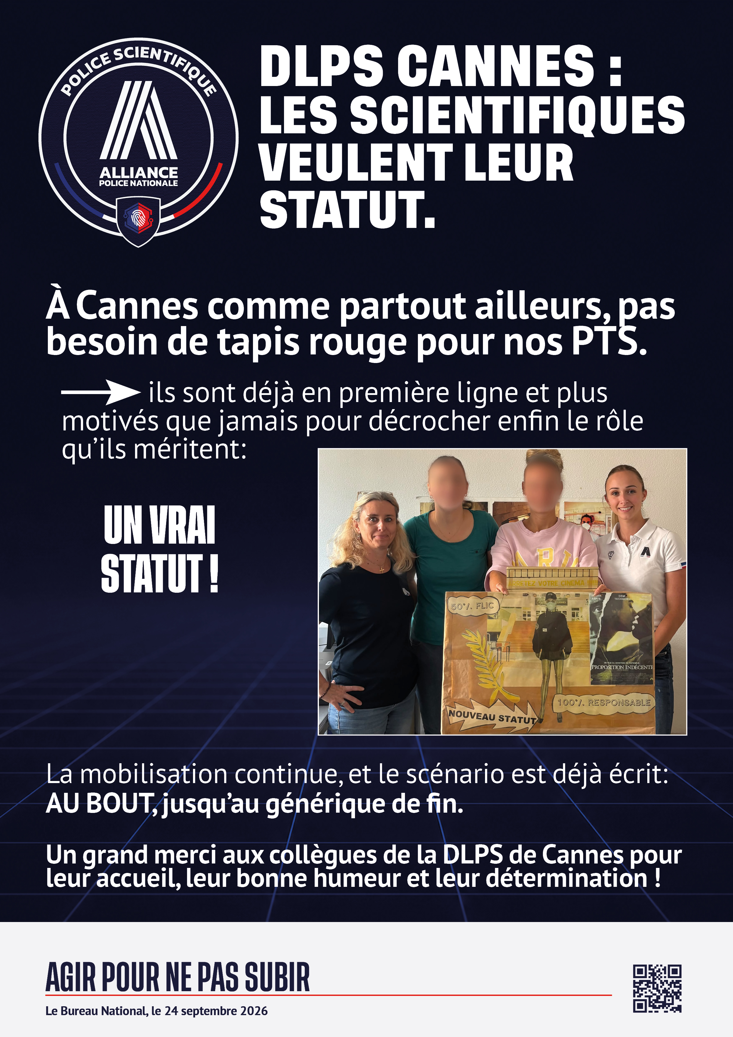 DLPS CANNES : les scientifiques veulent leur statut.