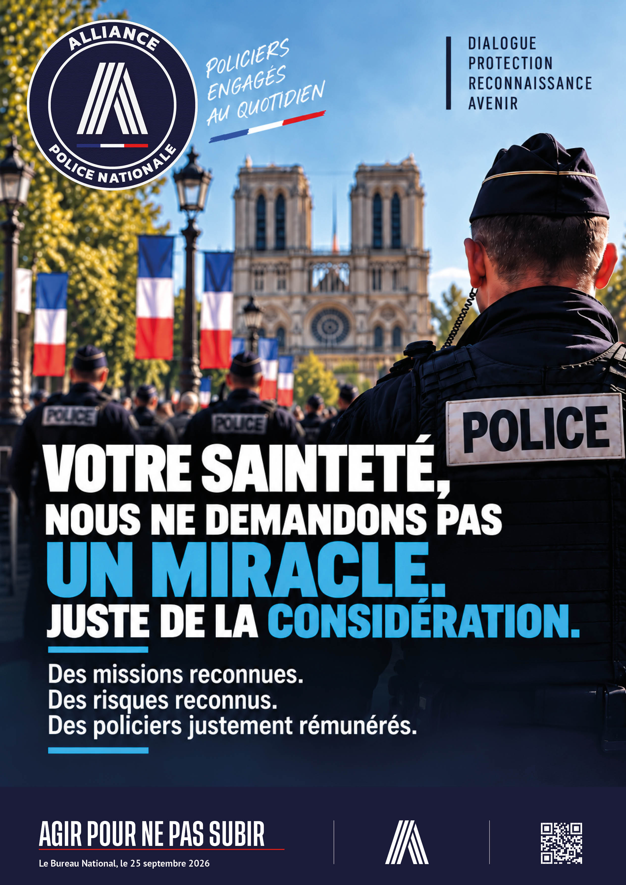 VOTRE SAINTETÉ, NOUS NE DEMANDONS PAS UN MIRACLE. JUSTE DE LA CONSIDÉRATION.