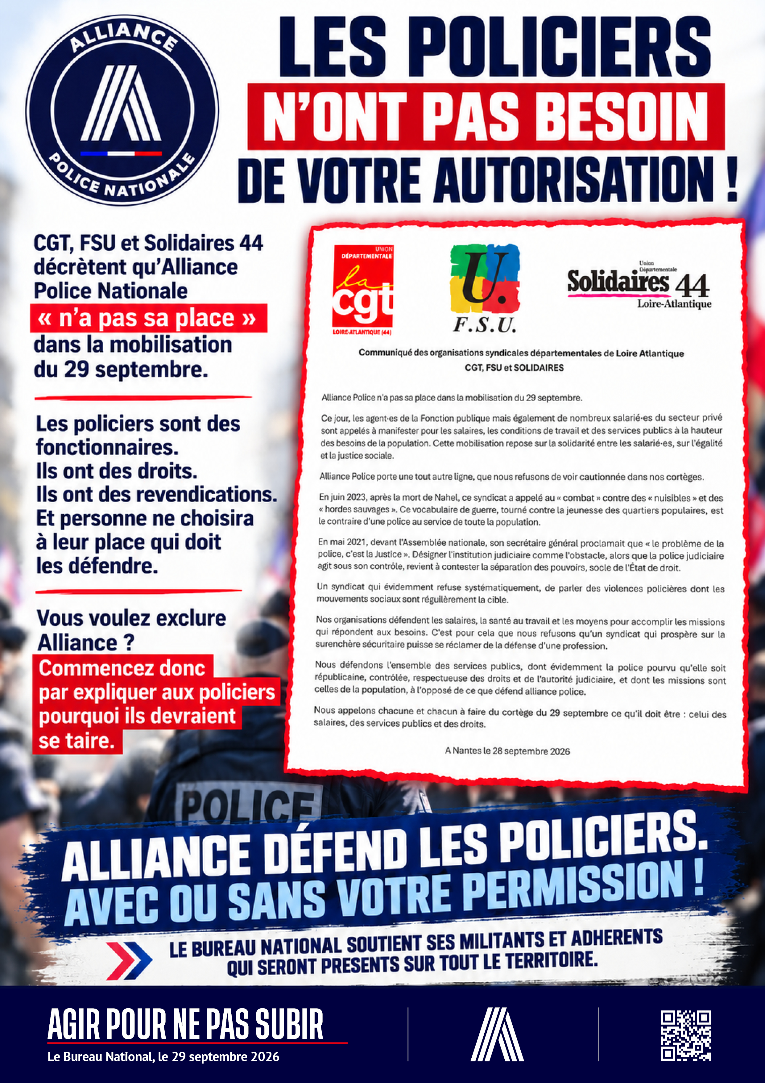 Les policiers n'ont pas besoin de votre autorisation !