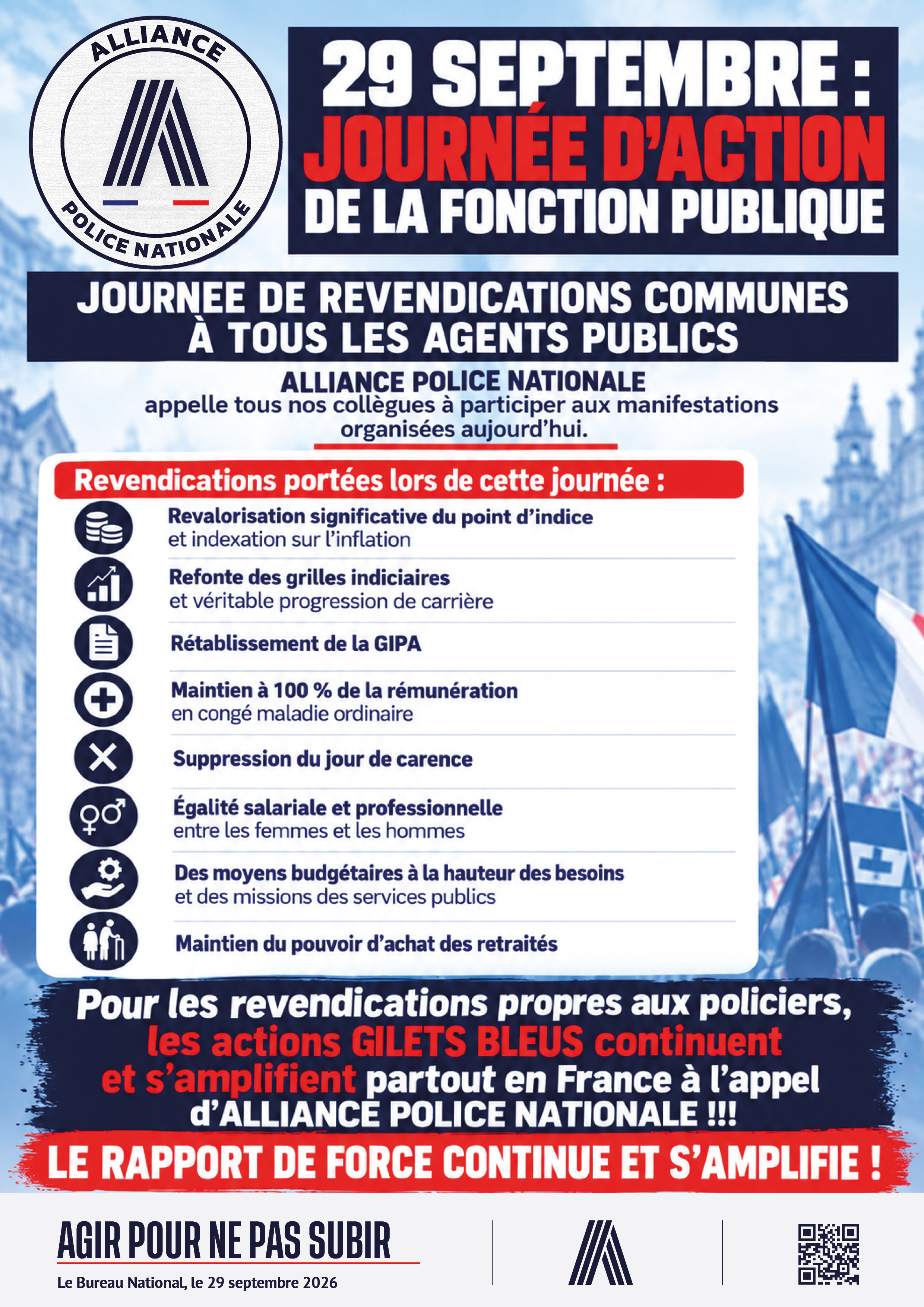 29 SEPTEMBRE : journée d'action de la fonction publique.