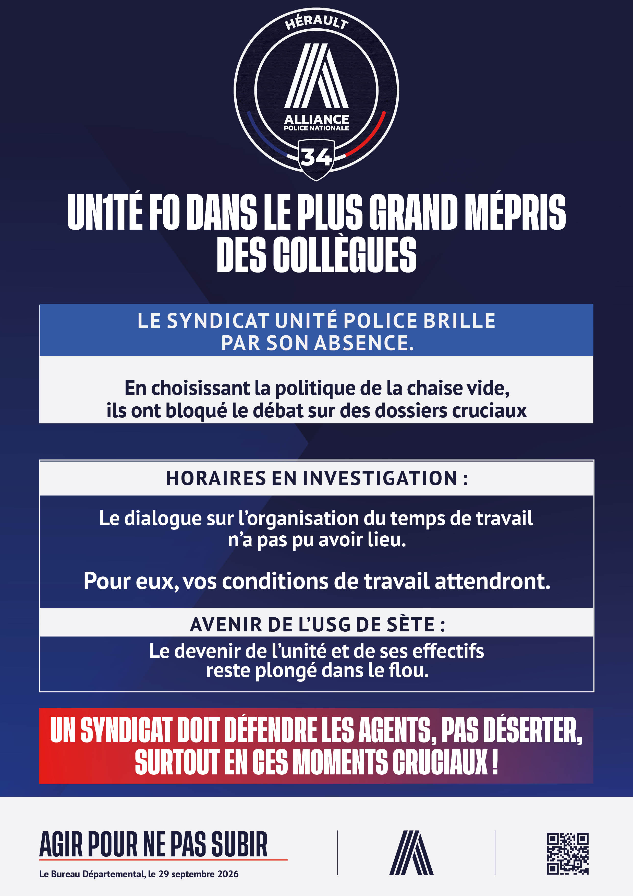 UN1TÉ FO DANS LE PLUS GRAND MÉPRIS DES COLLÈGUES