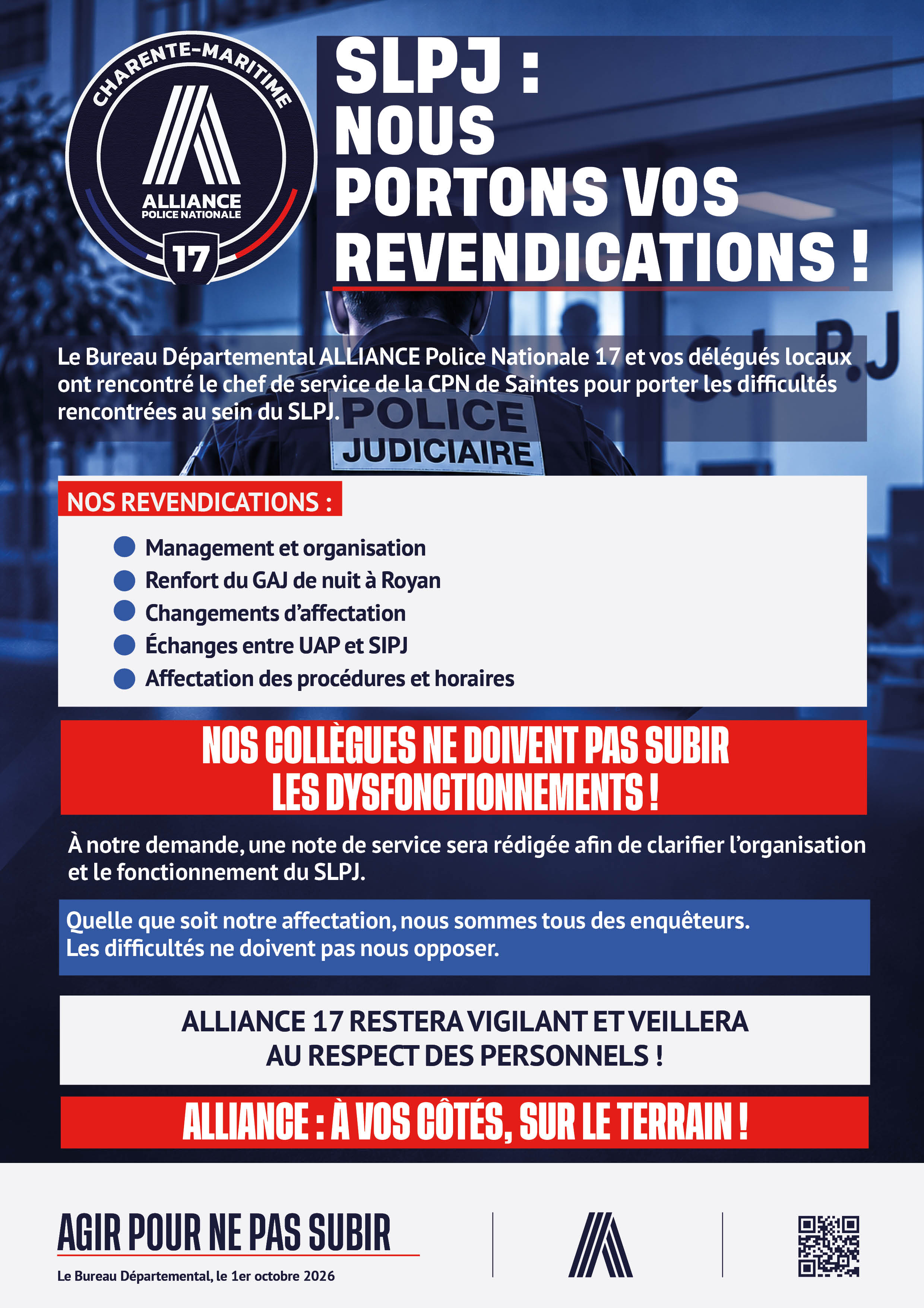 SLPJ : NOUS PORTONS VOS REVENDICATIONS !