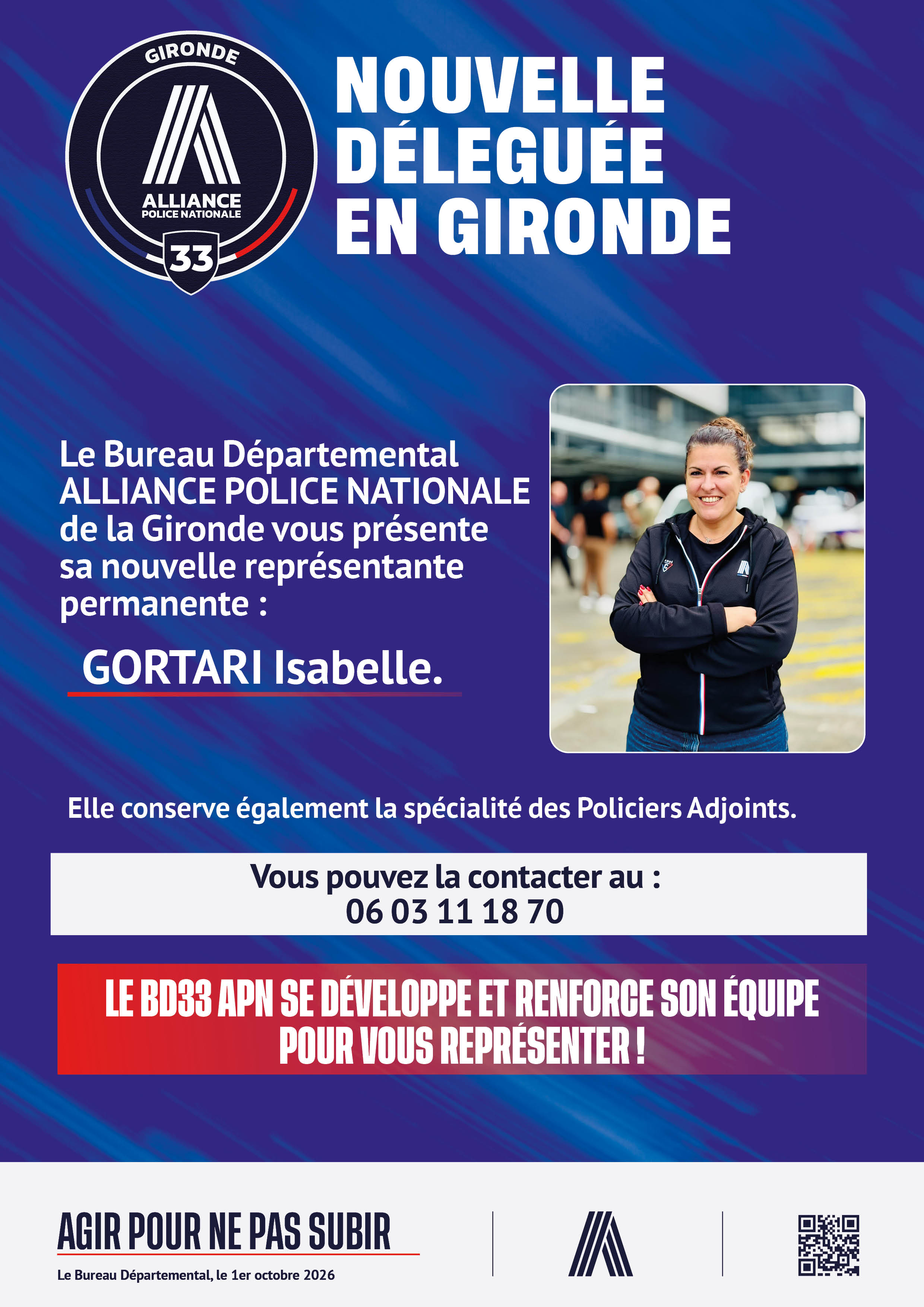 NOUVELLE DÉLEGUÉE EN GIRONDE