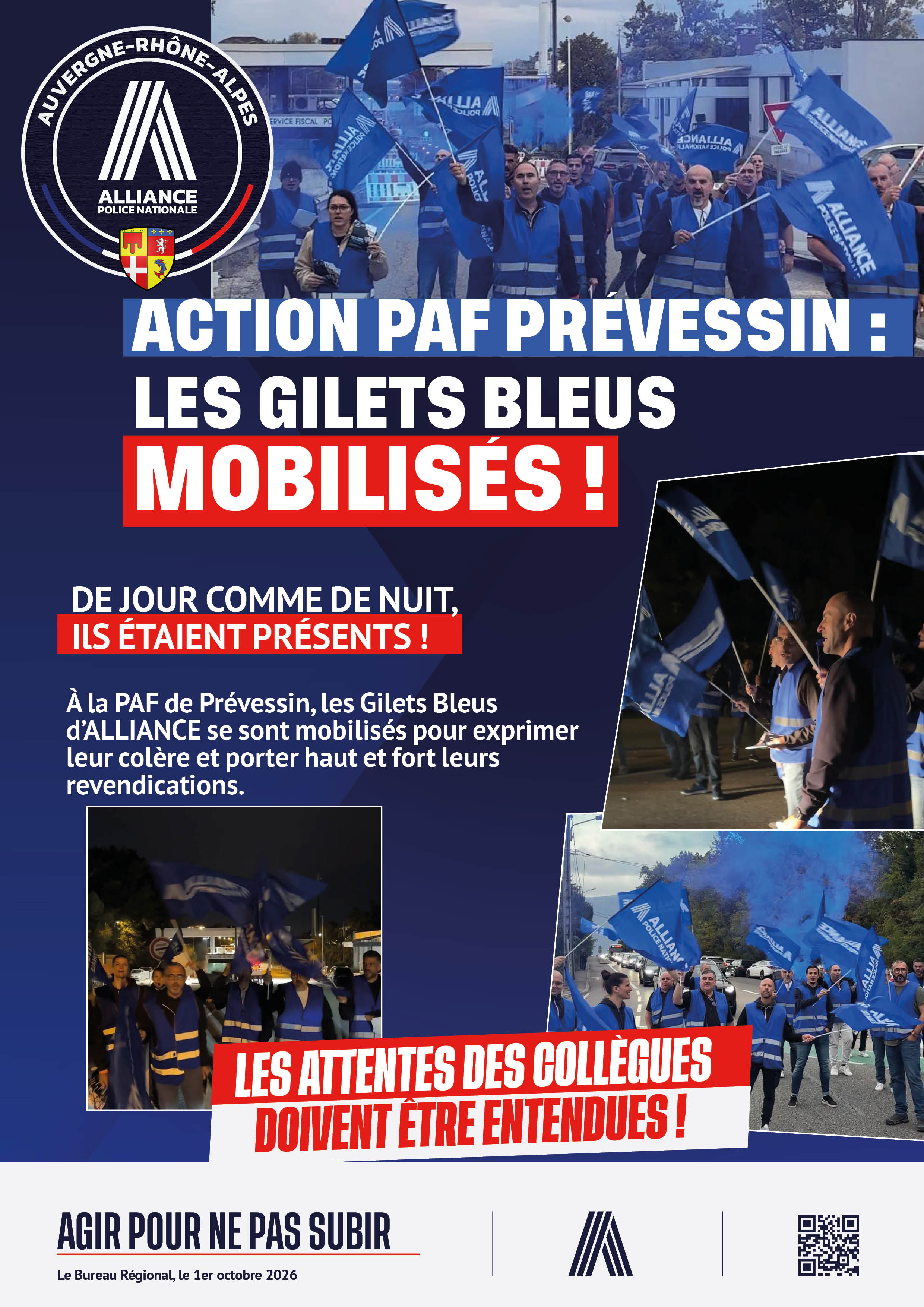 ACTION PAF PRÉVESSIN : LES GILETS BLEUS MOBILISÉS !