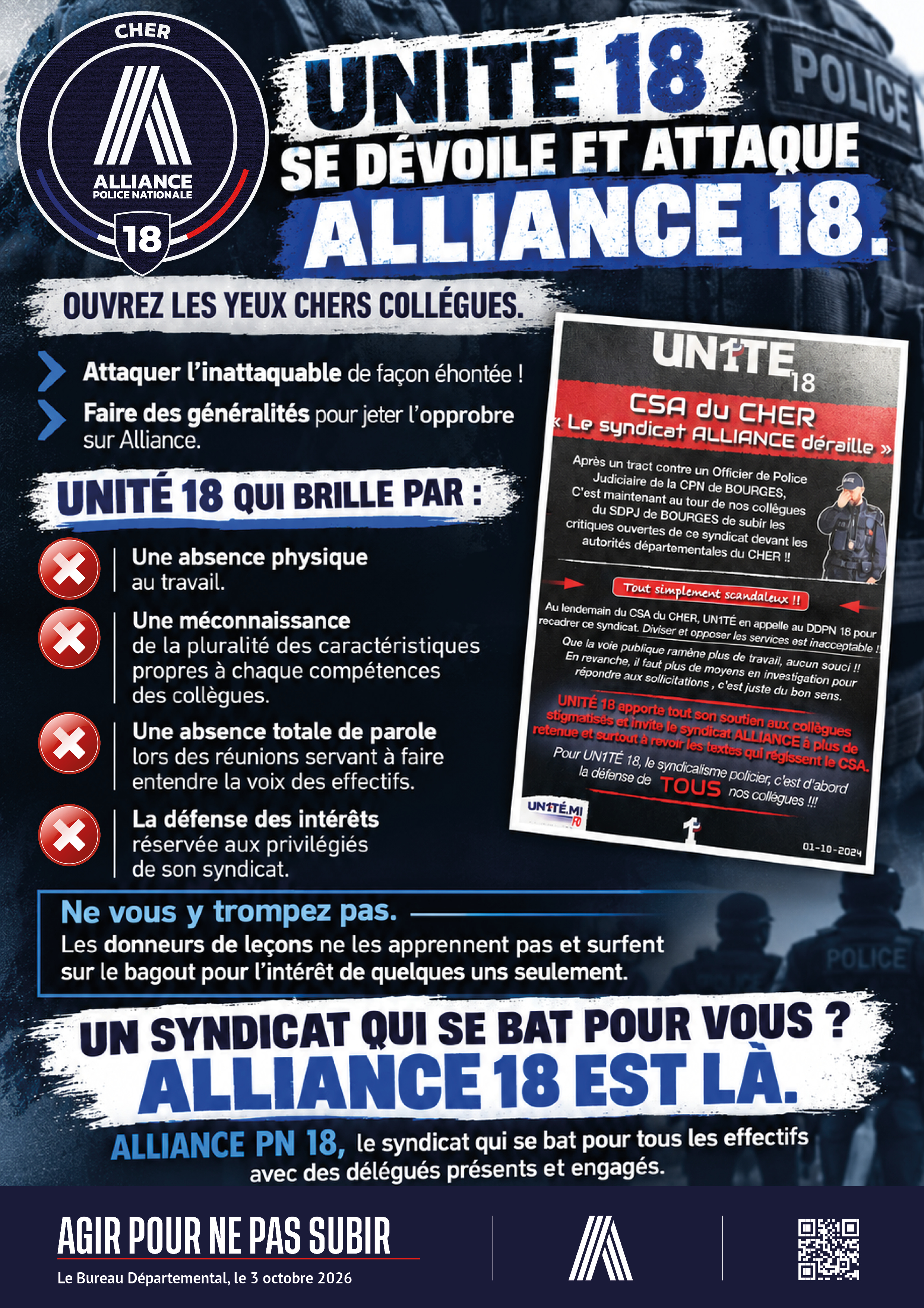 Unité 18 se dévoile et attaque ALLIANCE 18