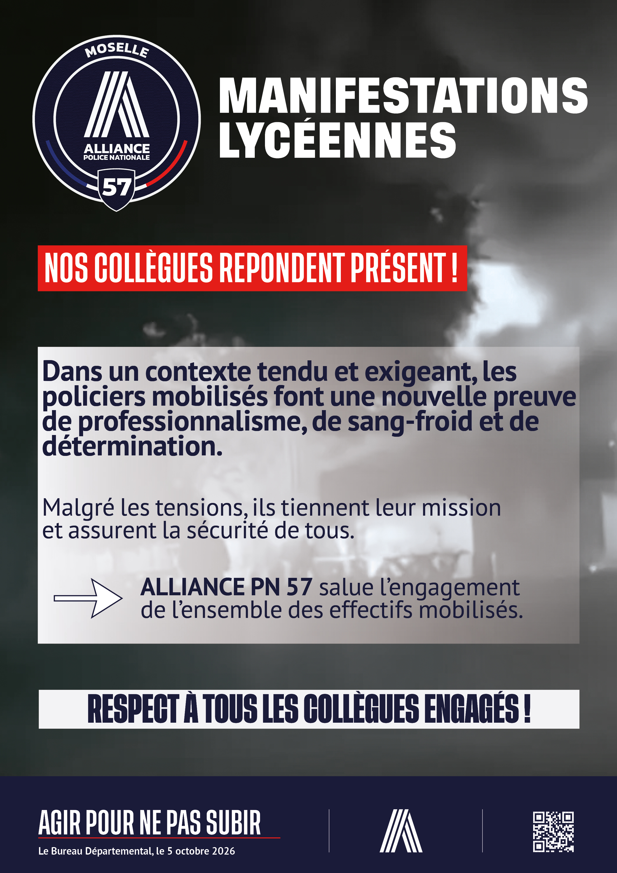 Manifestations lycéennes, nos collègues répondent présent !