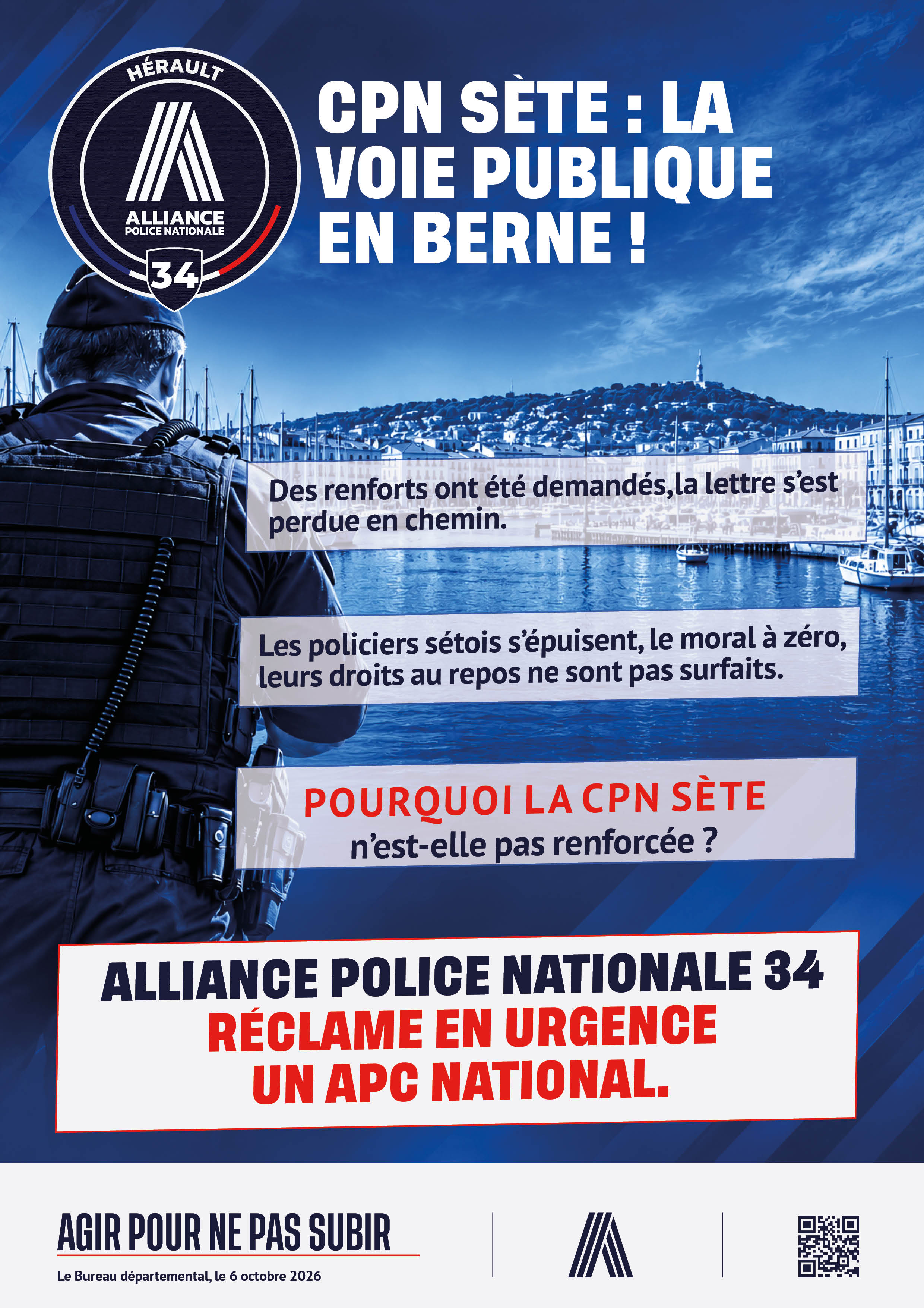CPN SÈTE : LA VOIE PUBLIQUE EN BERNE !