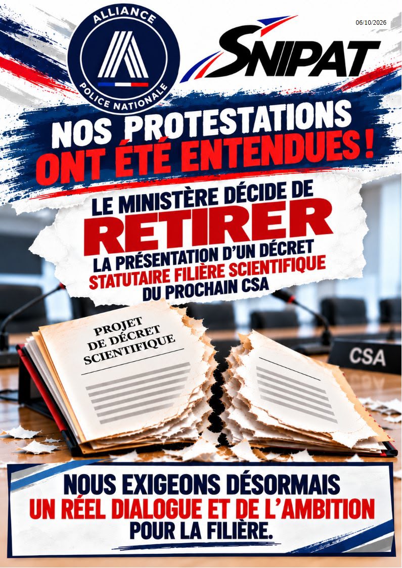 NOS PROTESTATIONS ONT ÉTÉ ENTENDUES !