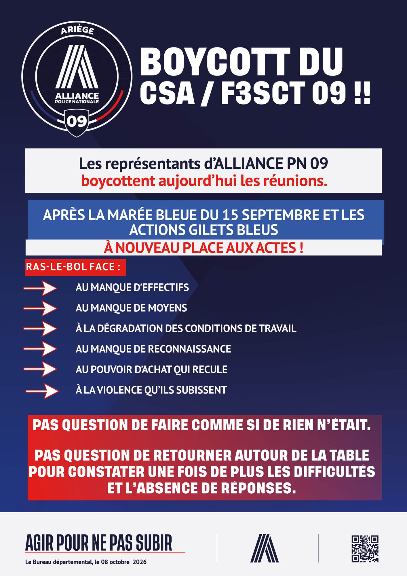 BOYCOTT DU CSA 09 !!