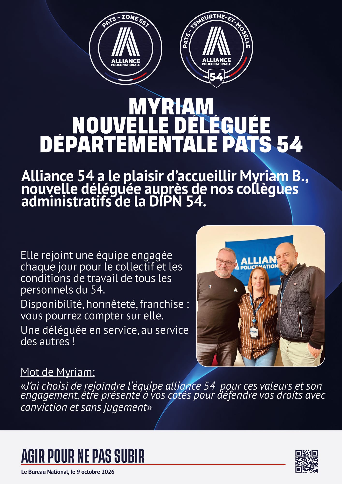 Myriam, nouvelle déléguée dans le 54