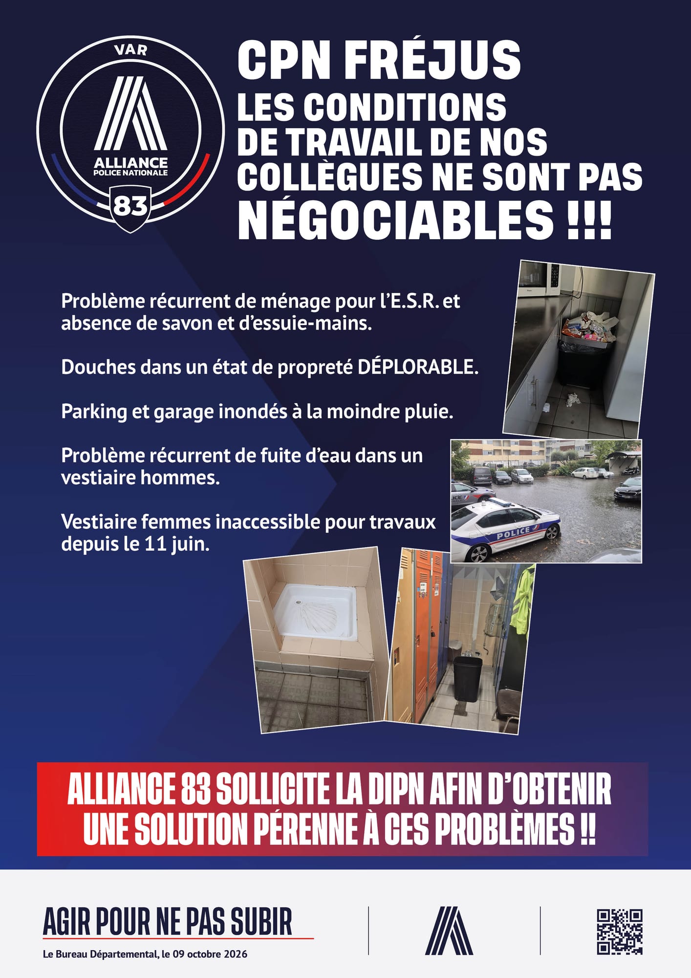 CPN FRÉJUS LES CONDITIONS DE TRAVAIL DE NOS COLLÈGUES NE SONT PAS NÉGOCIABLES !!!
