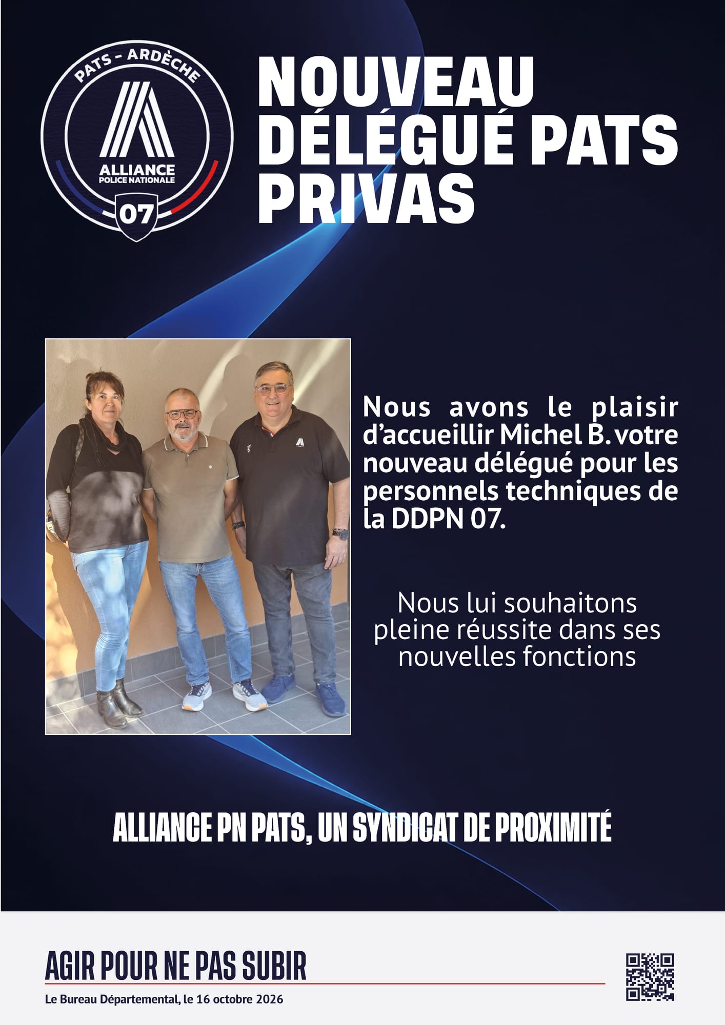 Nouveau délégué PATS Privas