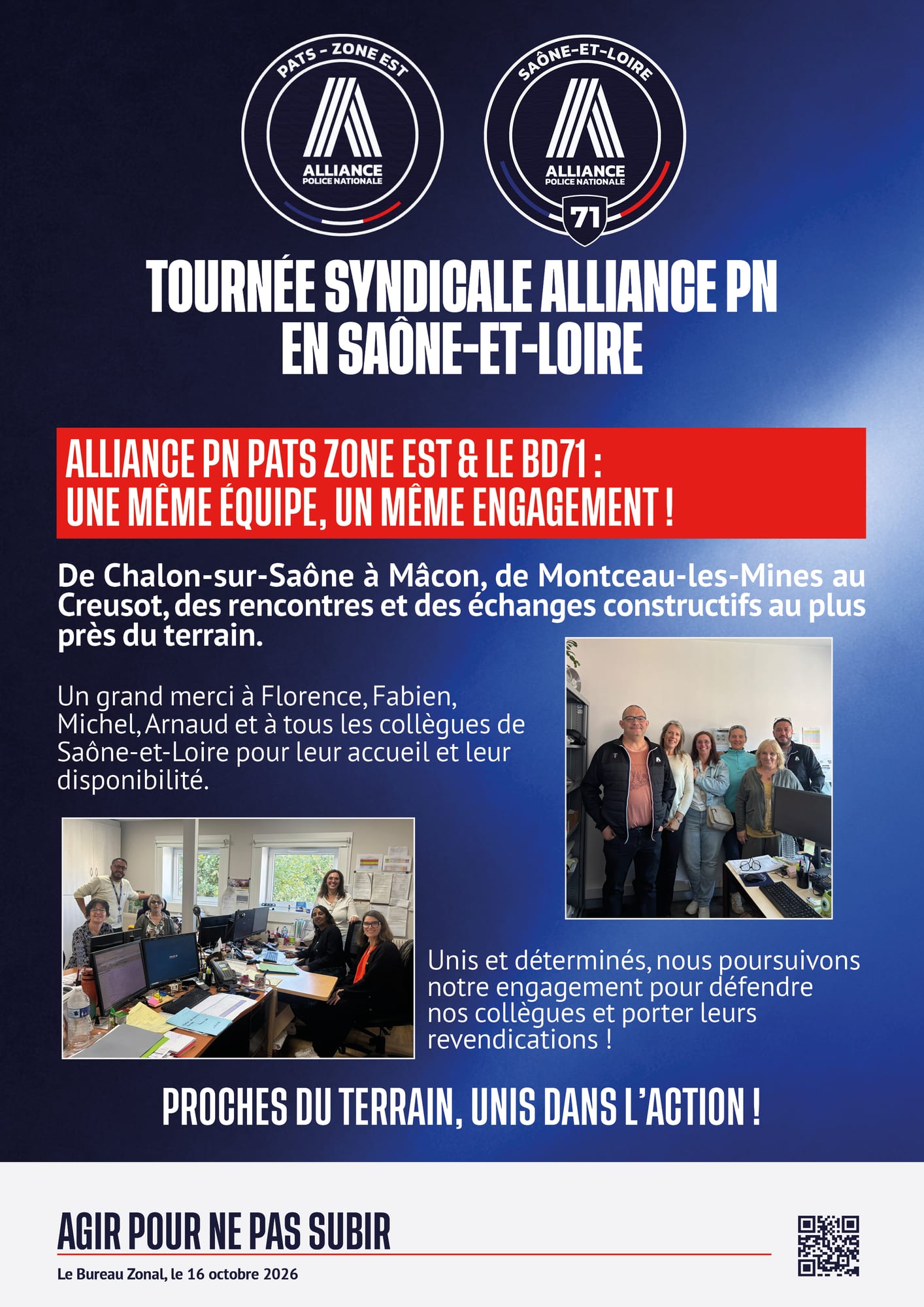 Tournée syndicale en Saône-et-Loire