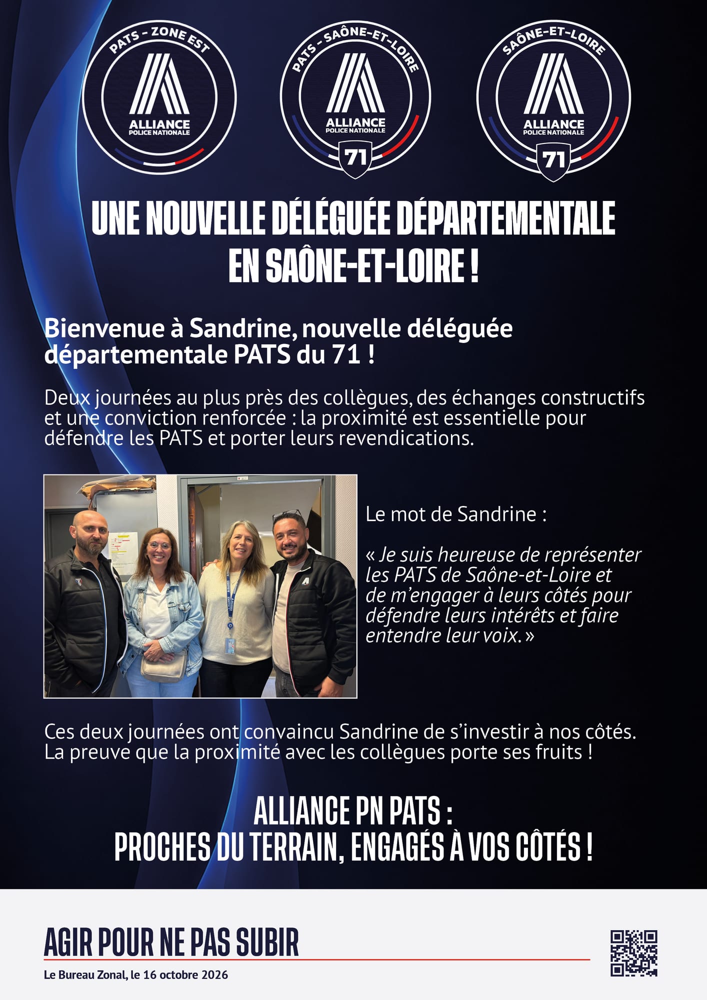 Une nouvelle déléguée départementale 71
