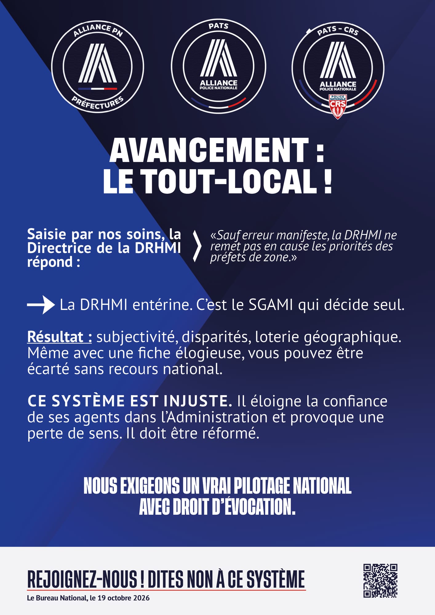 Avancement : le tout local !