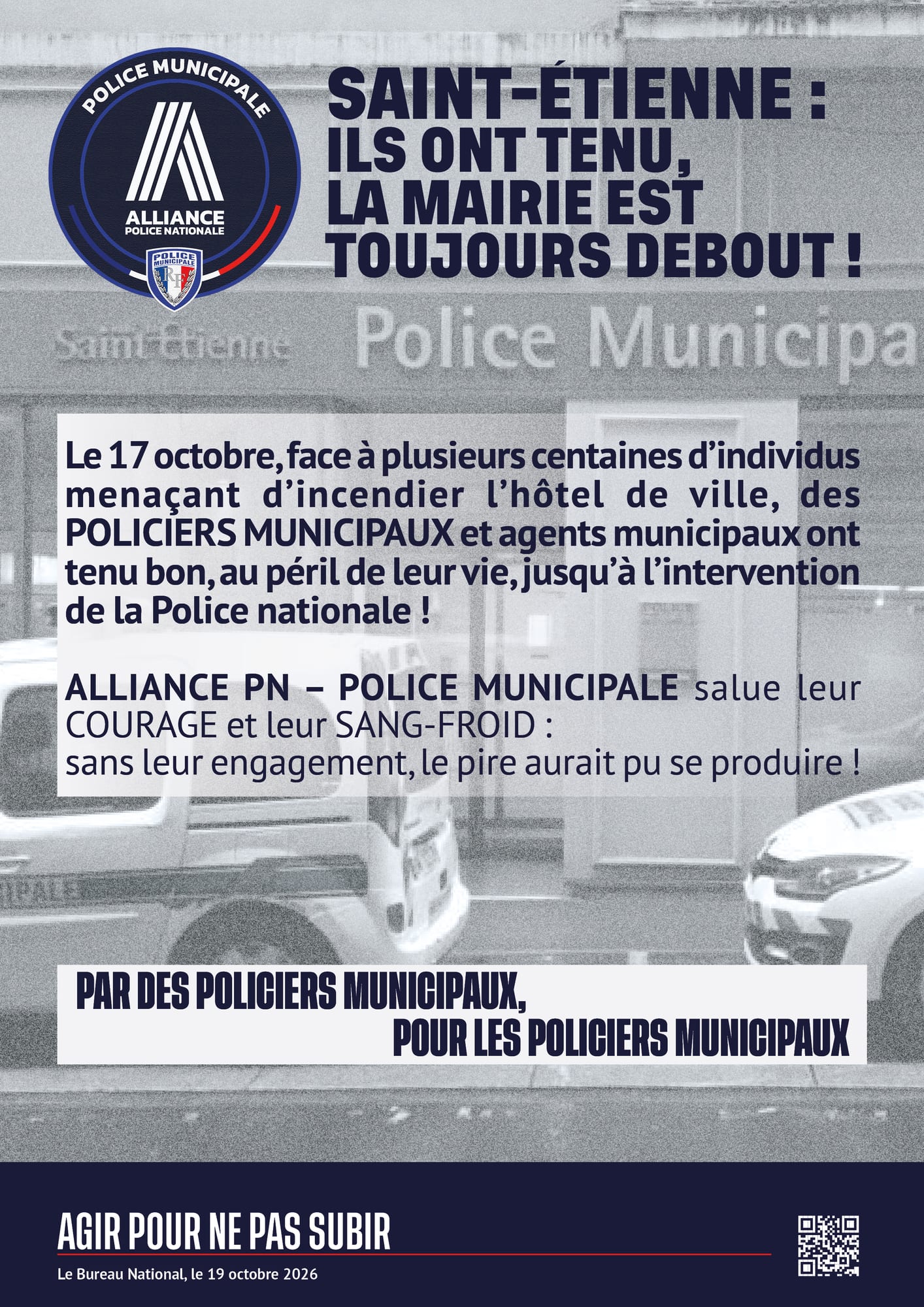 ST ETIENNE : Ils ont tenu, la mairie est toujours debout !