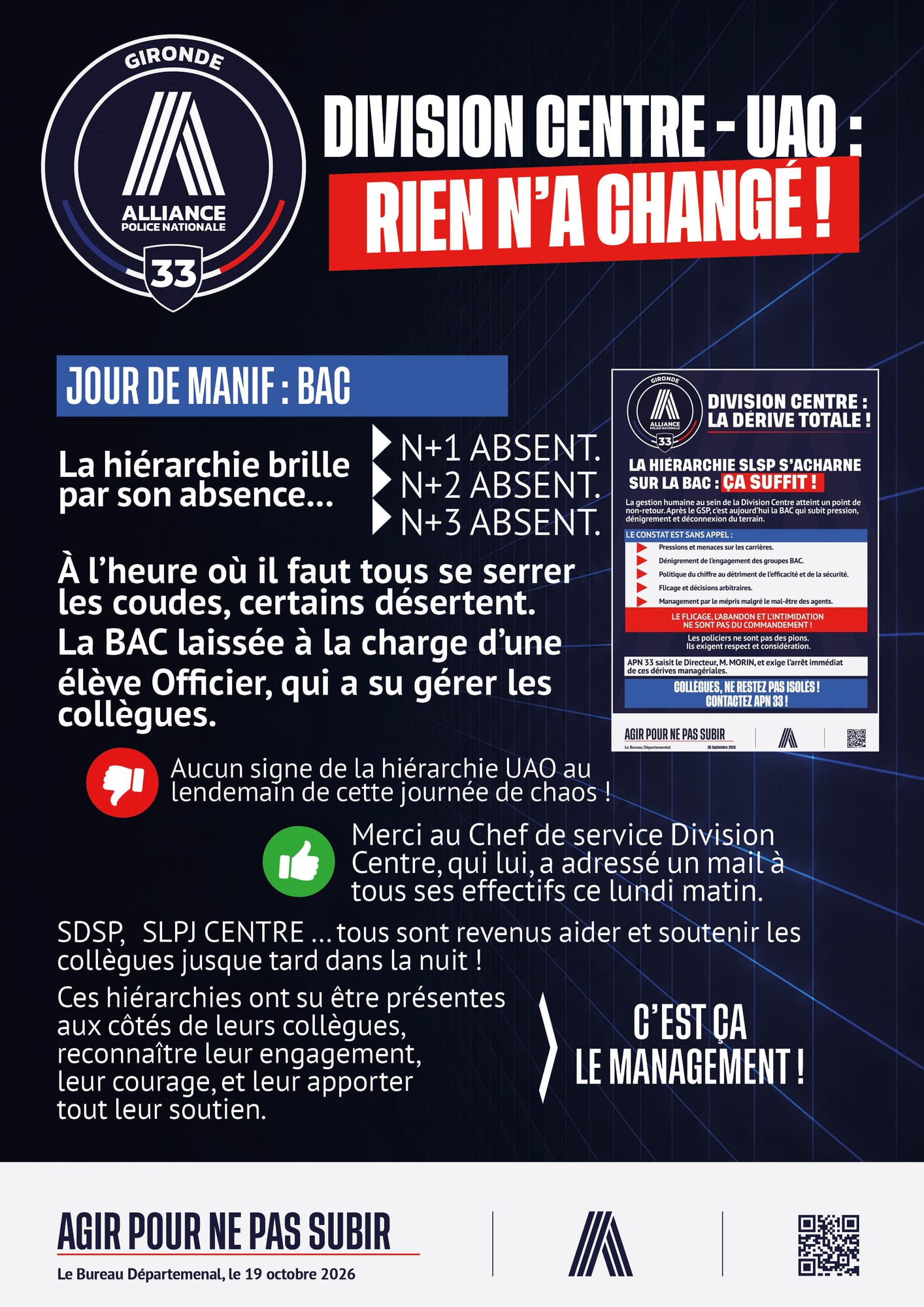 Division centre - UAO : rien n'a changé !