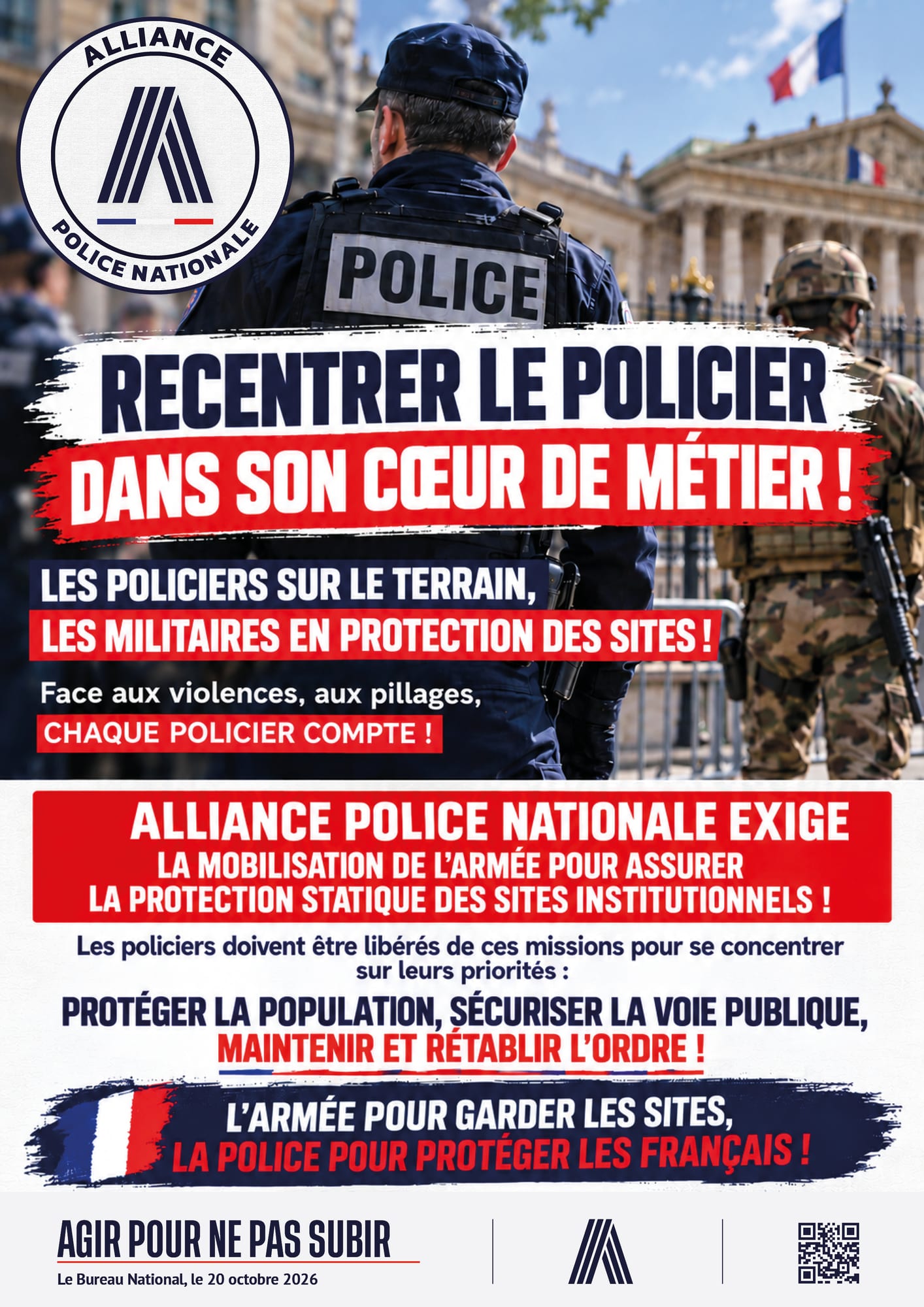 Recentrer le policier dans son coeur de métier !