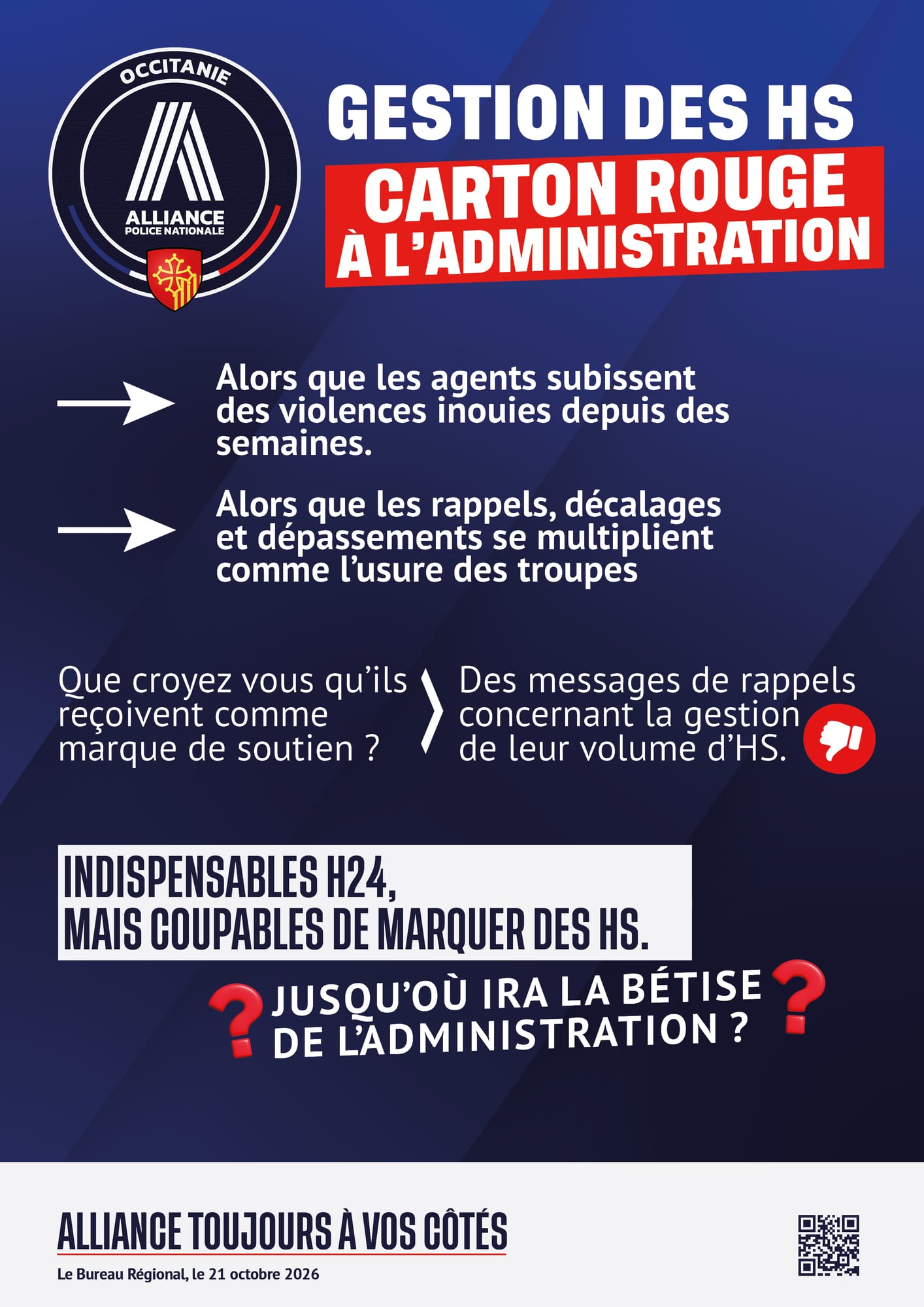 Gestion des HS - Carton rouge pour l'administration.