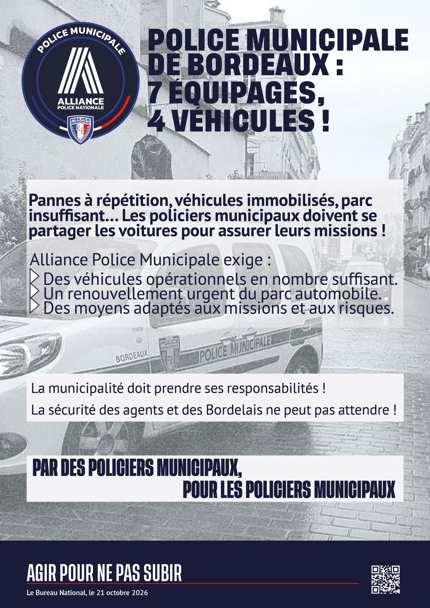 POLICE MUNICIPALE DE BORDEAUX : 7 équipages, 4 véhicules !