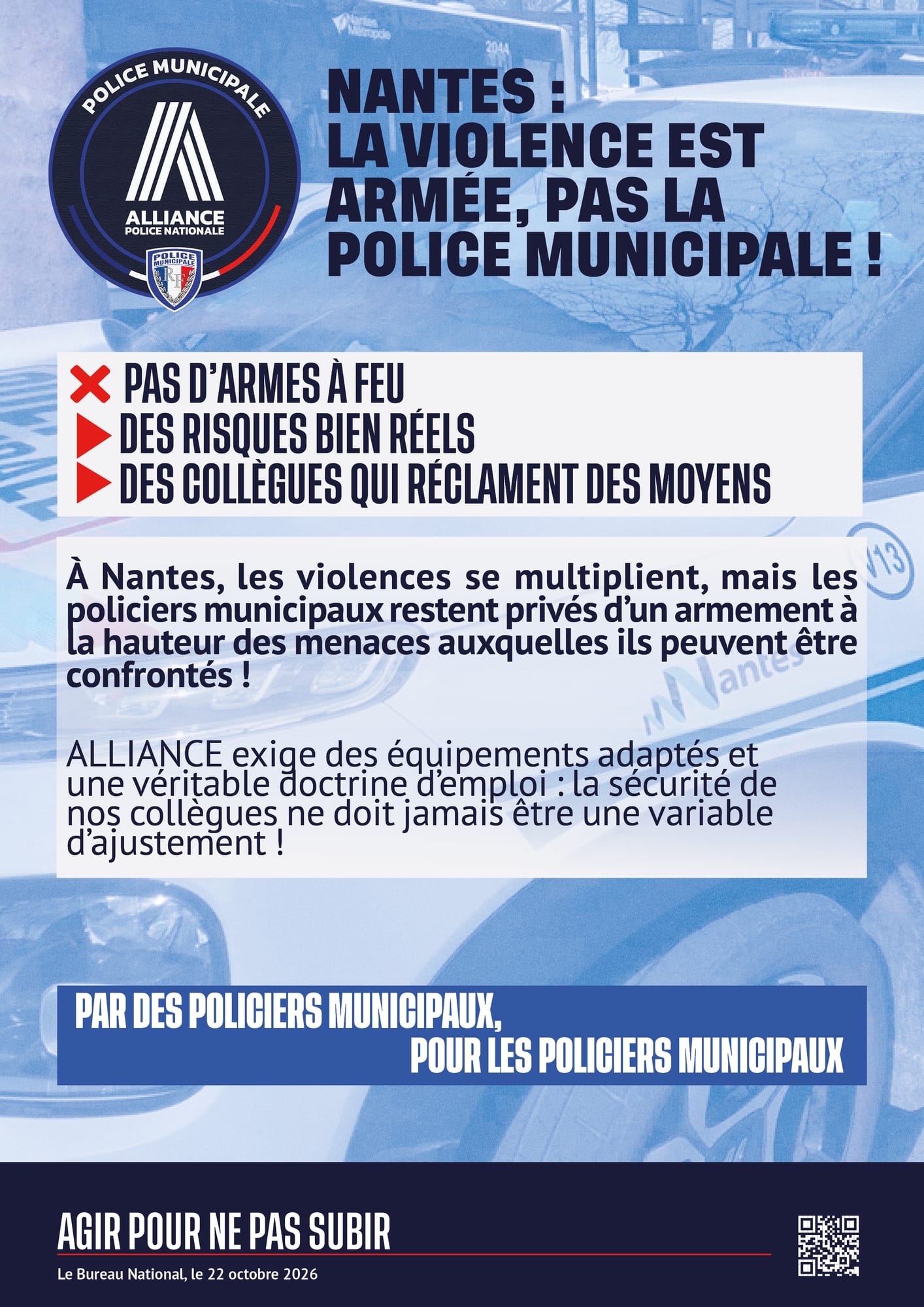 Nantes : La violence est armée, pas la police municipale !