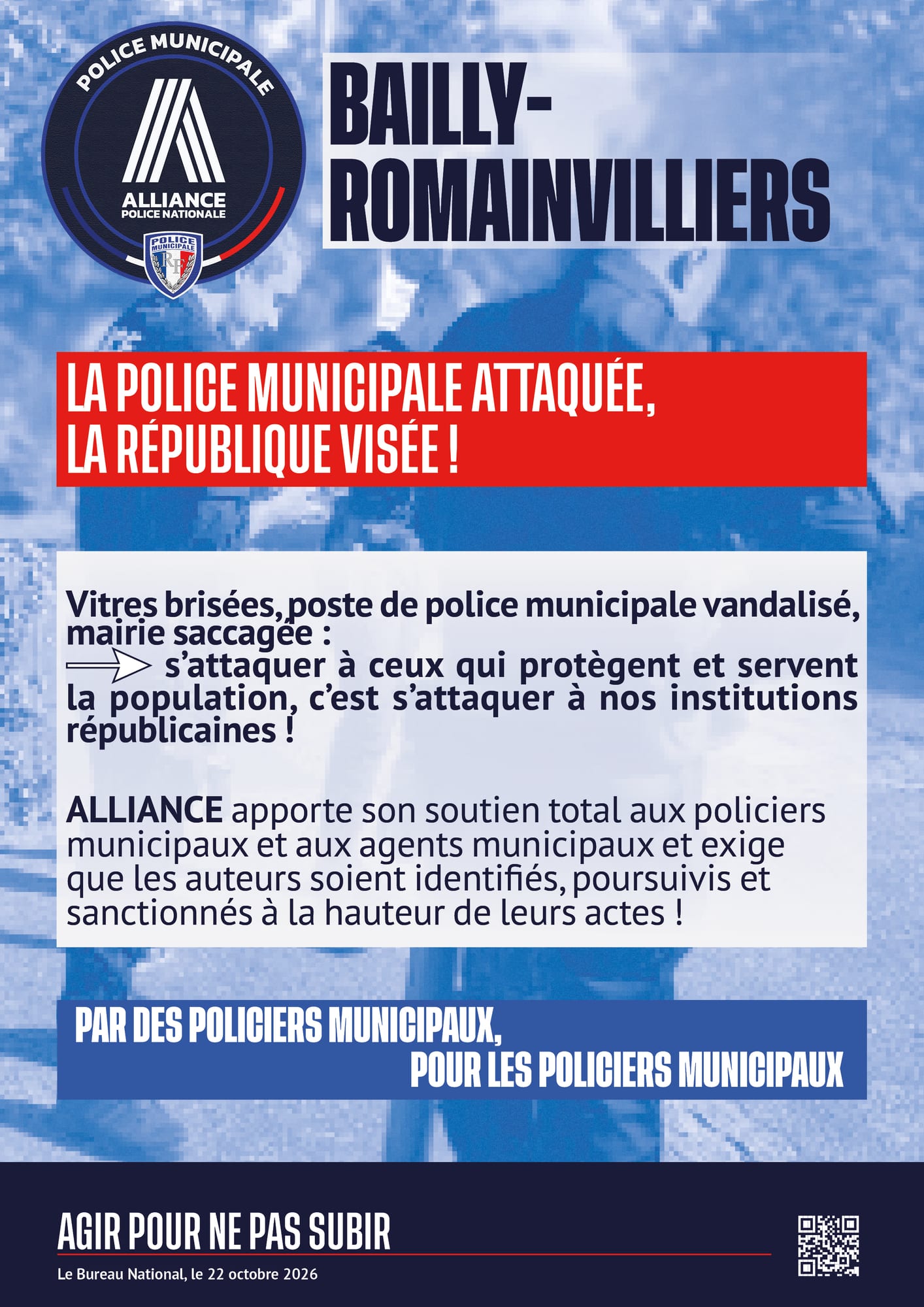 BAILLY ROMAINVILLIERS : la Police municipale attaquée