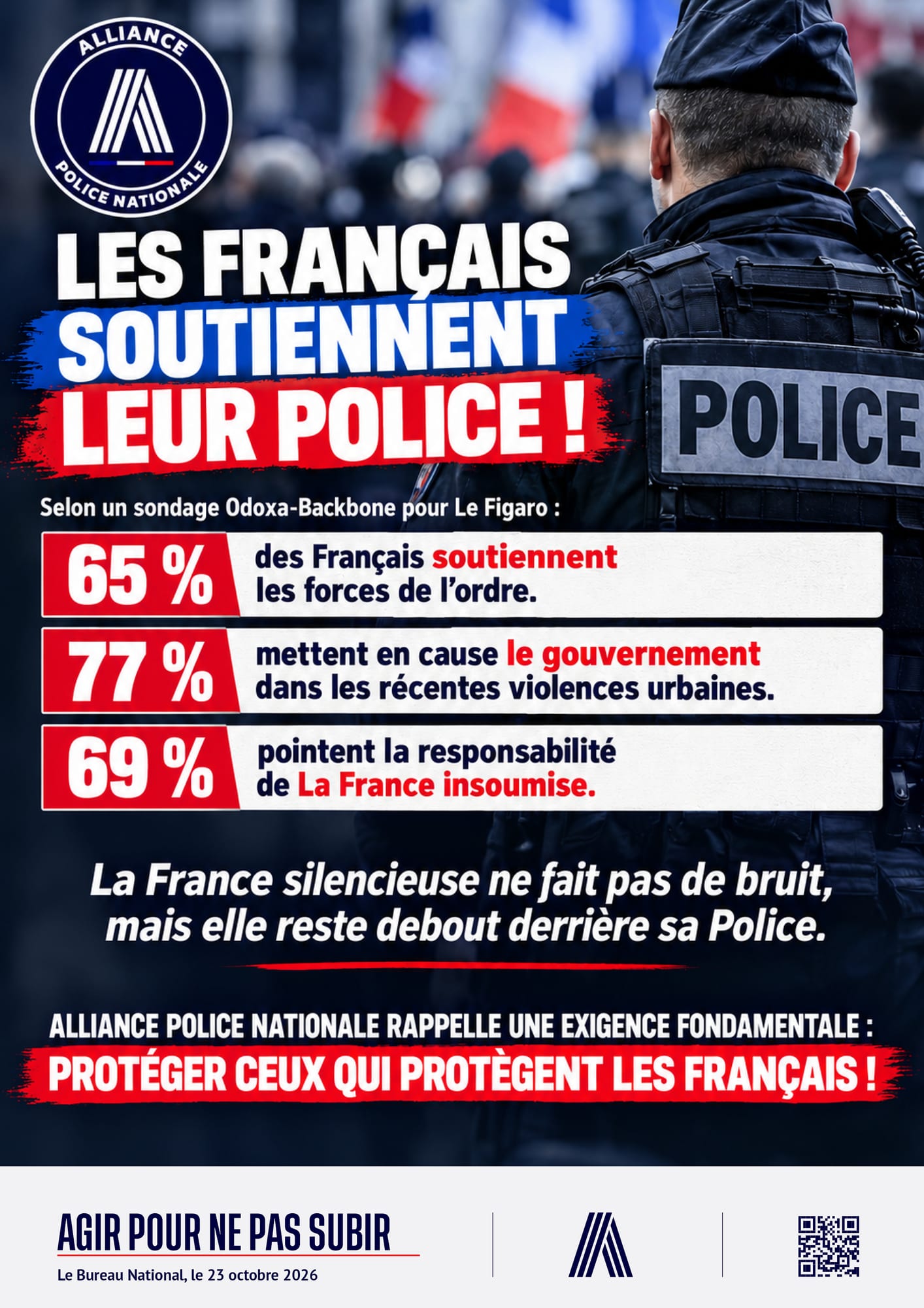 Les français soutiennent leur police !