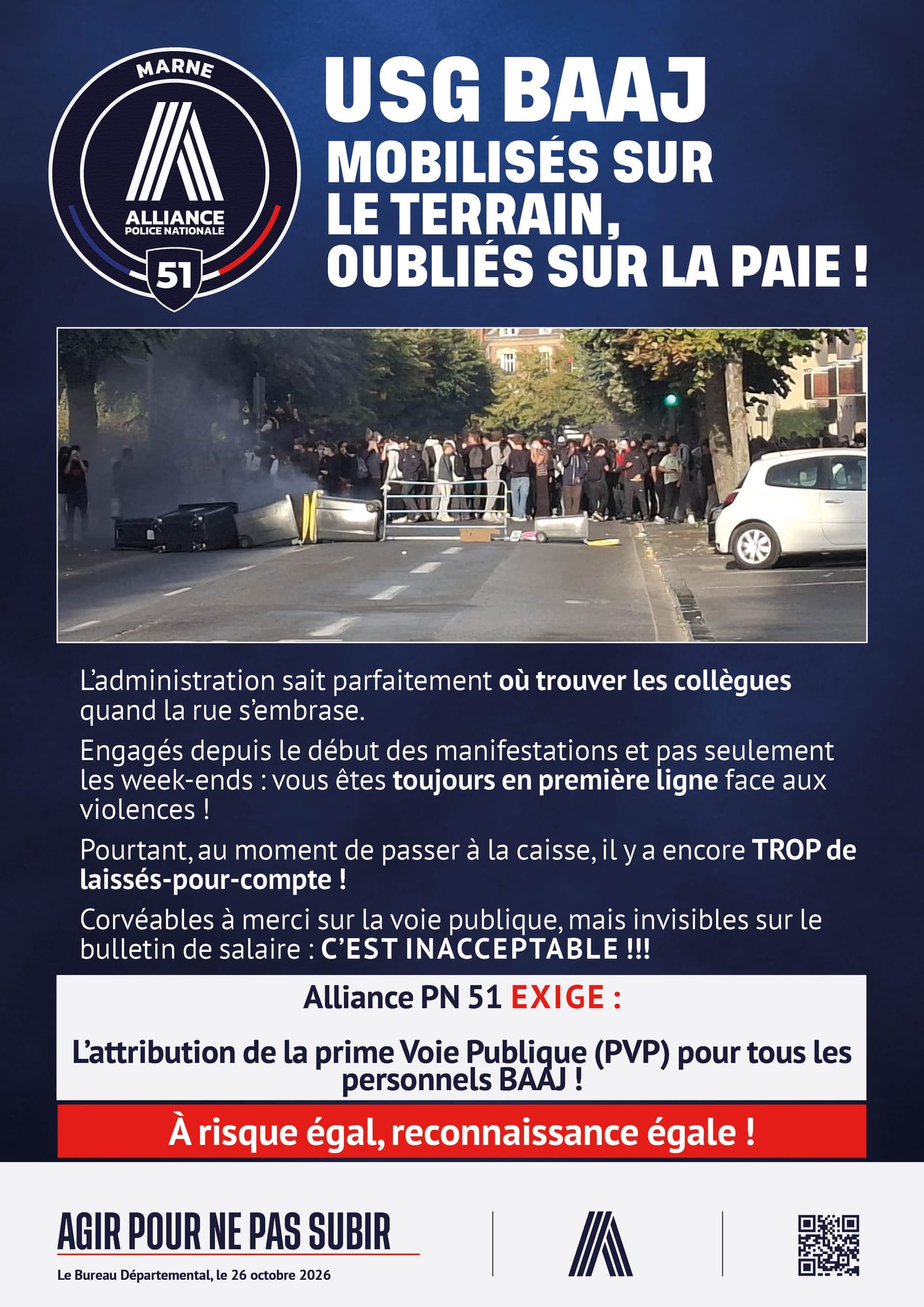 USG BAAJ  Mobilisés sur le terrain, oubliés sur la paie !
