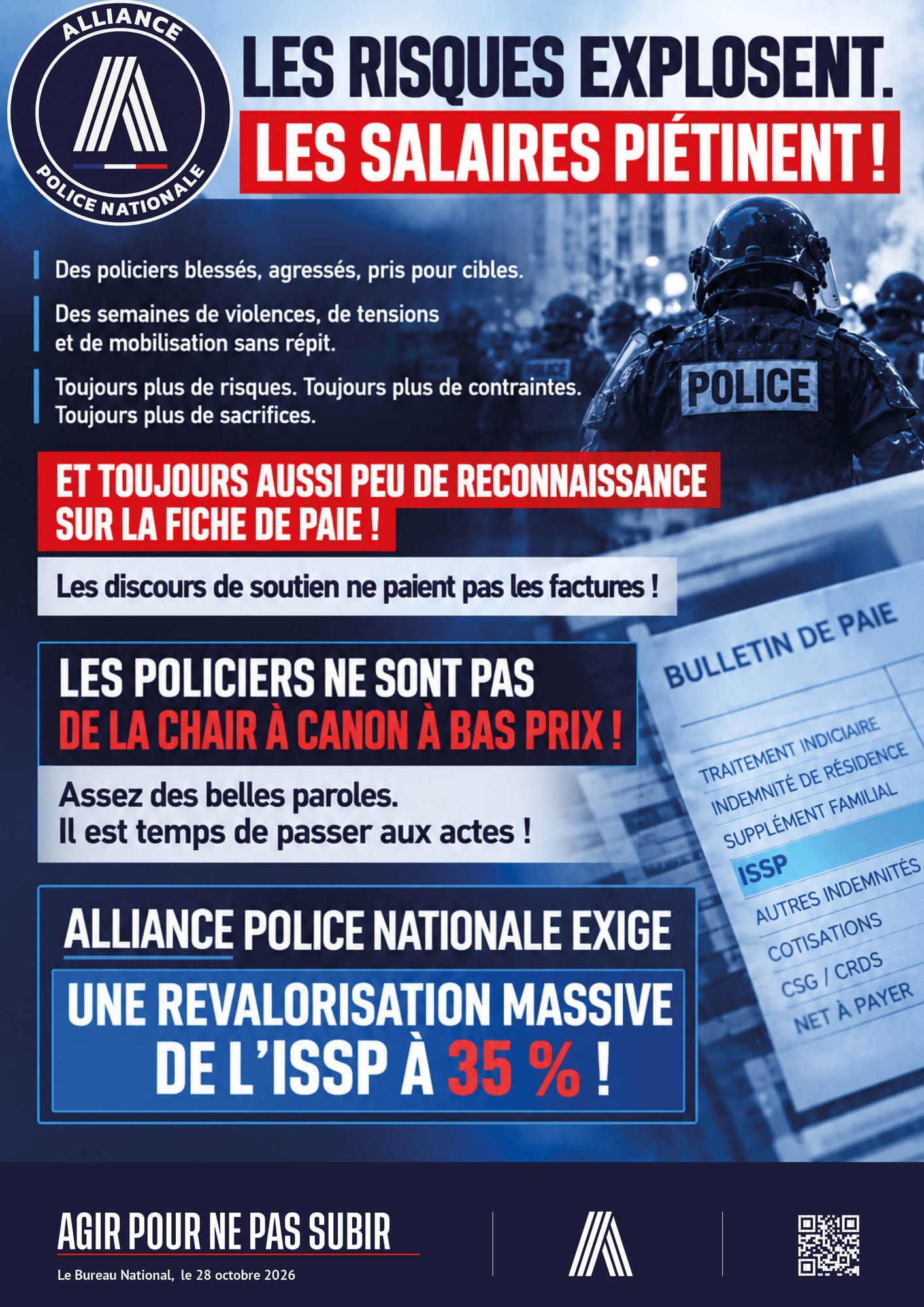 LES RISQUES EXPLOSENT.  LES SALAIRES PIÉTINENT !