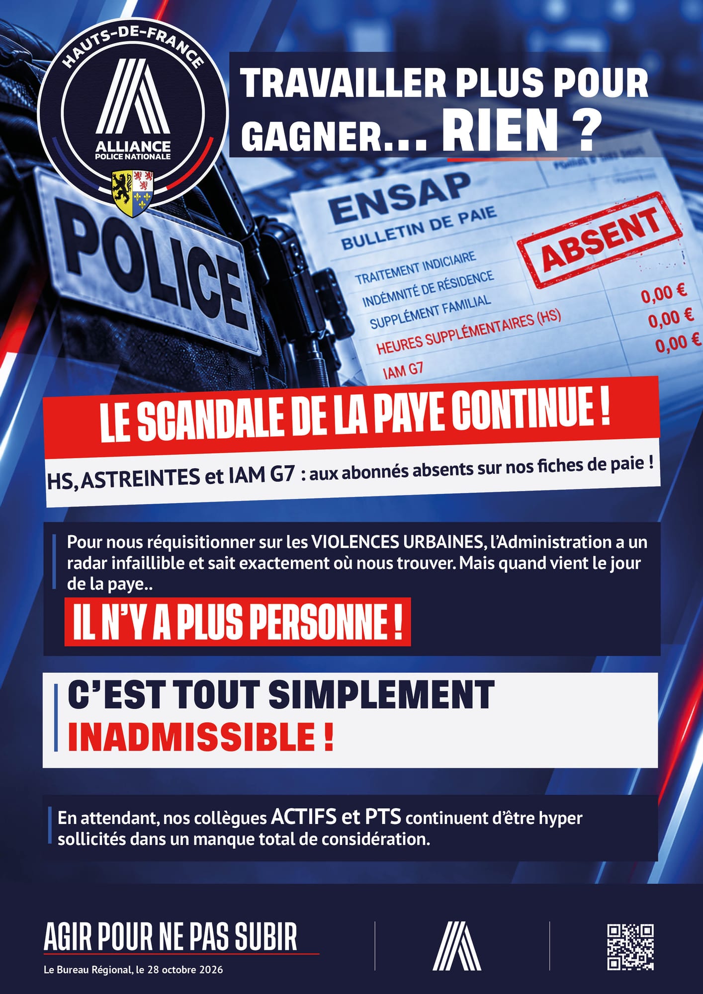 TRAVAILLER PLUS POUR GAGNER... RIEN ? LE SCANDALE DE LA PAYE CONTINUE !