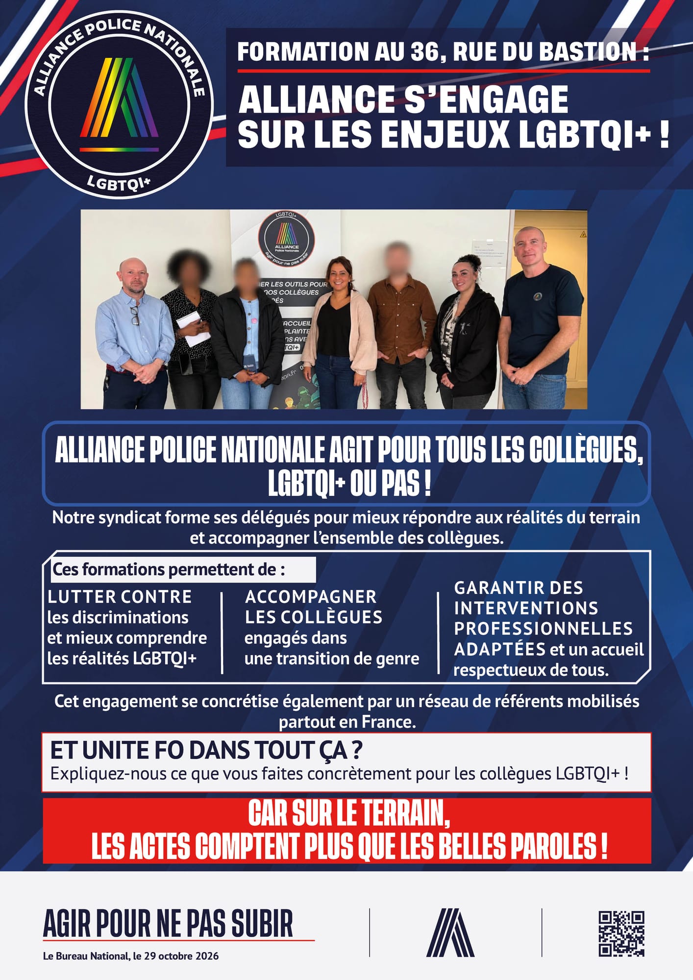 FORMATION AU 36, RUE DU BASTION : ALLIANCE S'ENGAGE SUR LES ENJEUX LGBTQI+ !